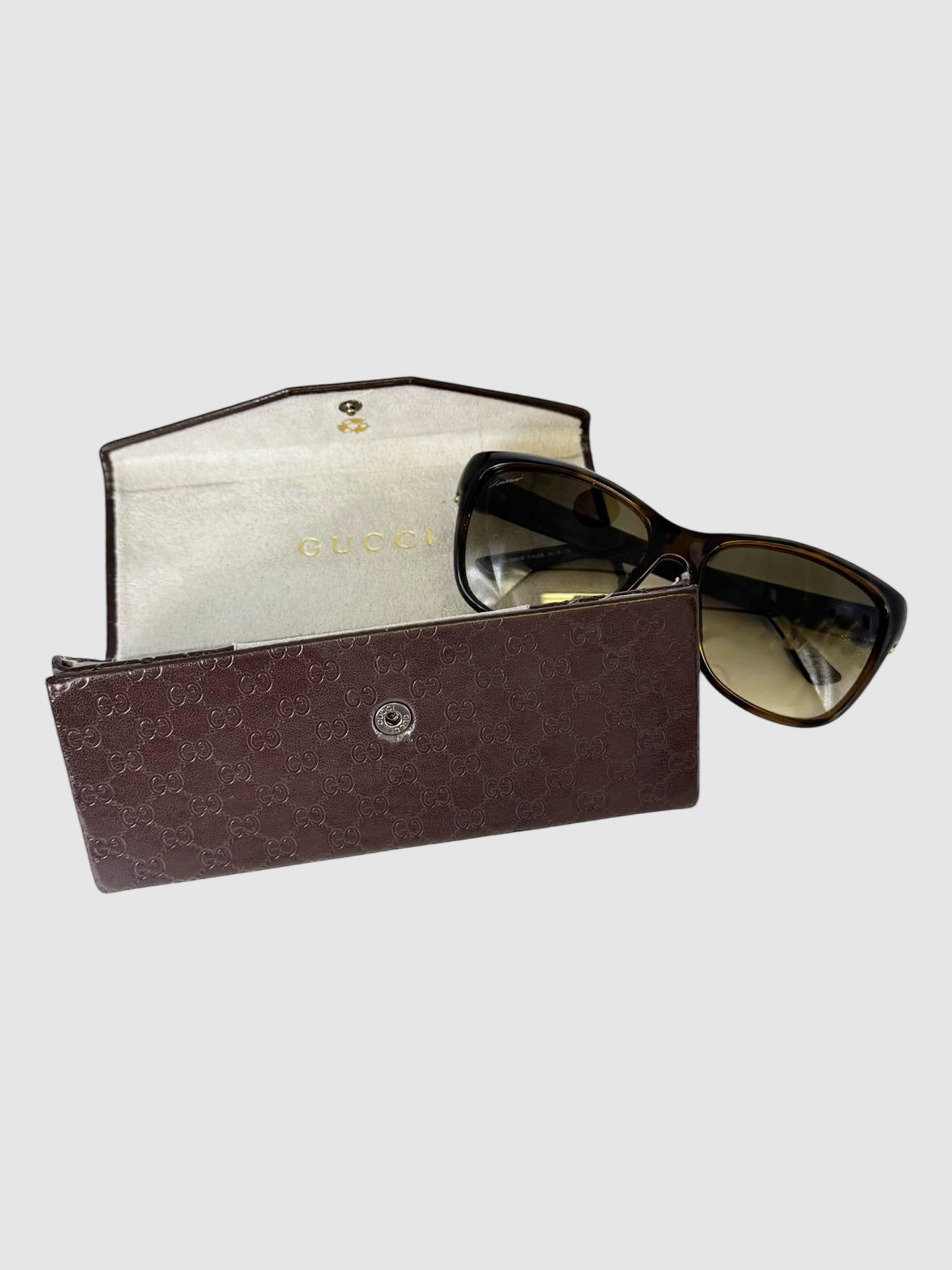 Tortoiseshell Semi-Cat Eye Sunglasses
