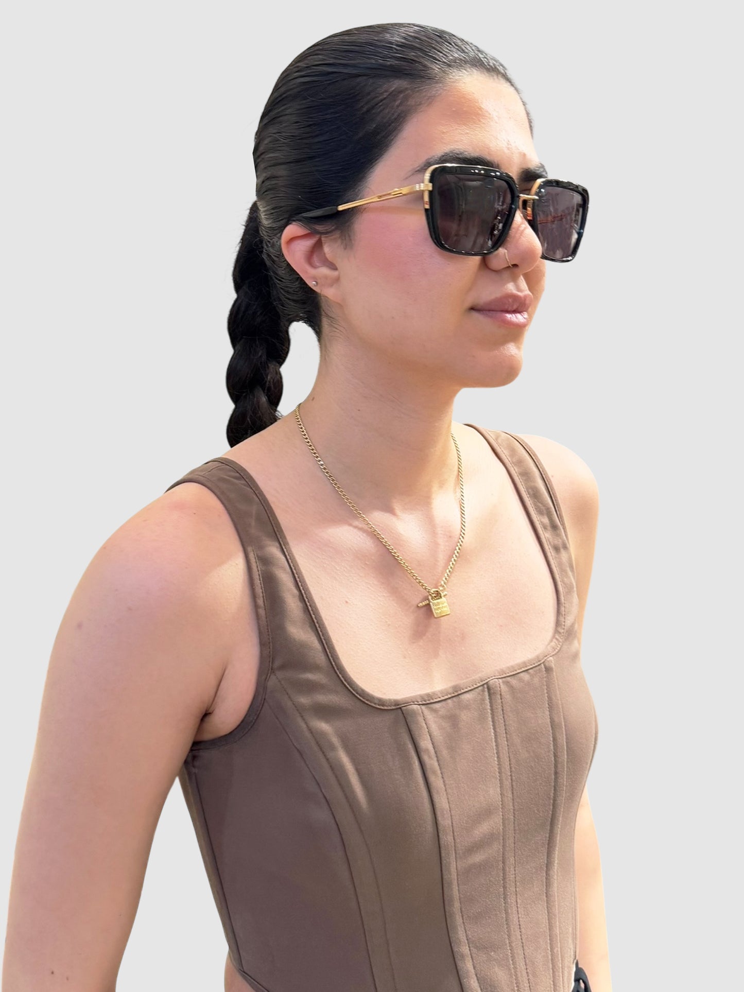 Mach-Seven Semi-Cat Eye Sunglasses