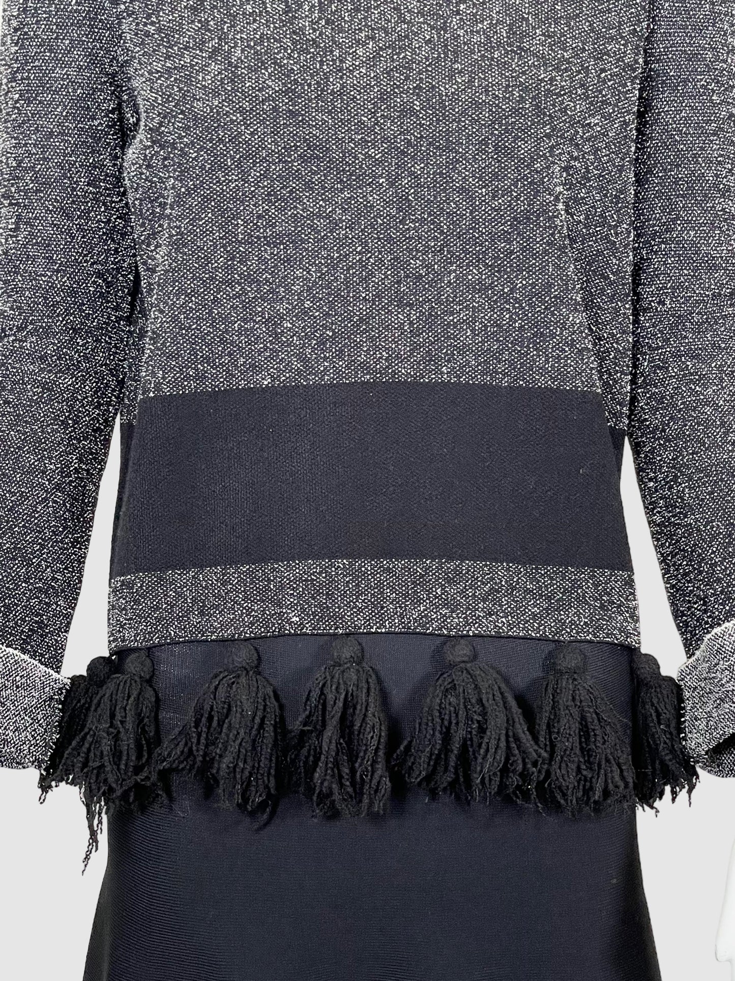 Crew Neck Sweater with Tassels - Size S