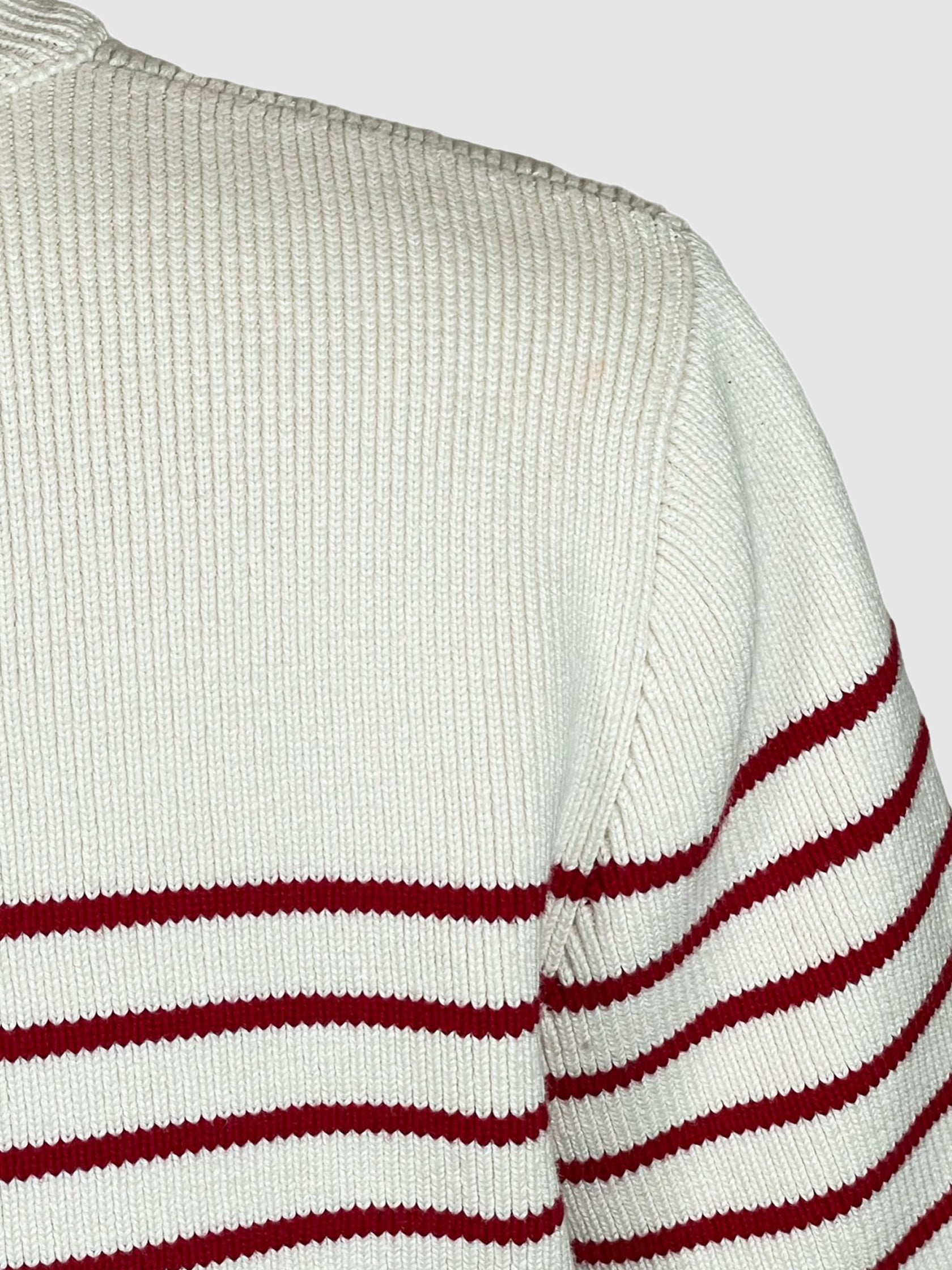 Stripe Sweater with Buttons - Size L