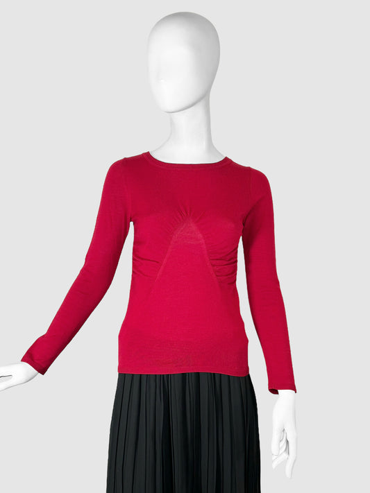Escada Sweater with Ruching - Size 34