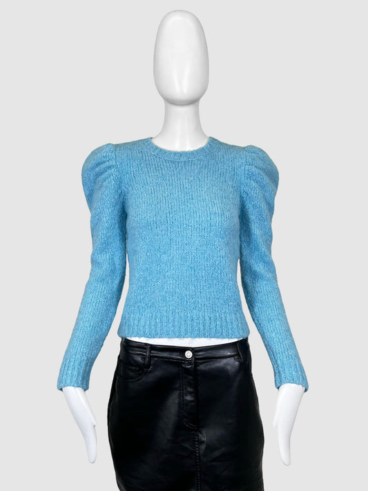 Knit Sweater with Puff Sleeves - Size S