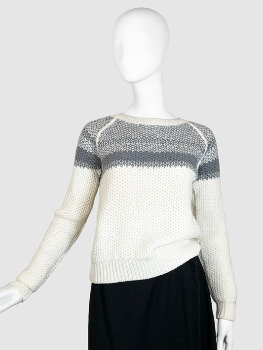 Stripe Wool Sweater - Size L