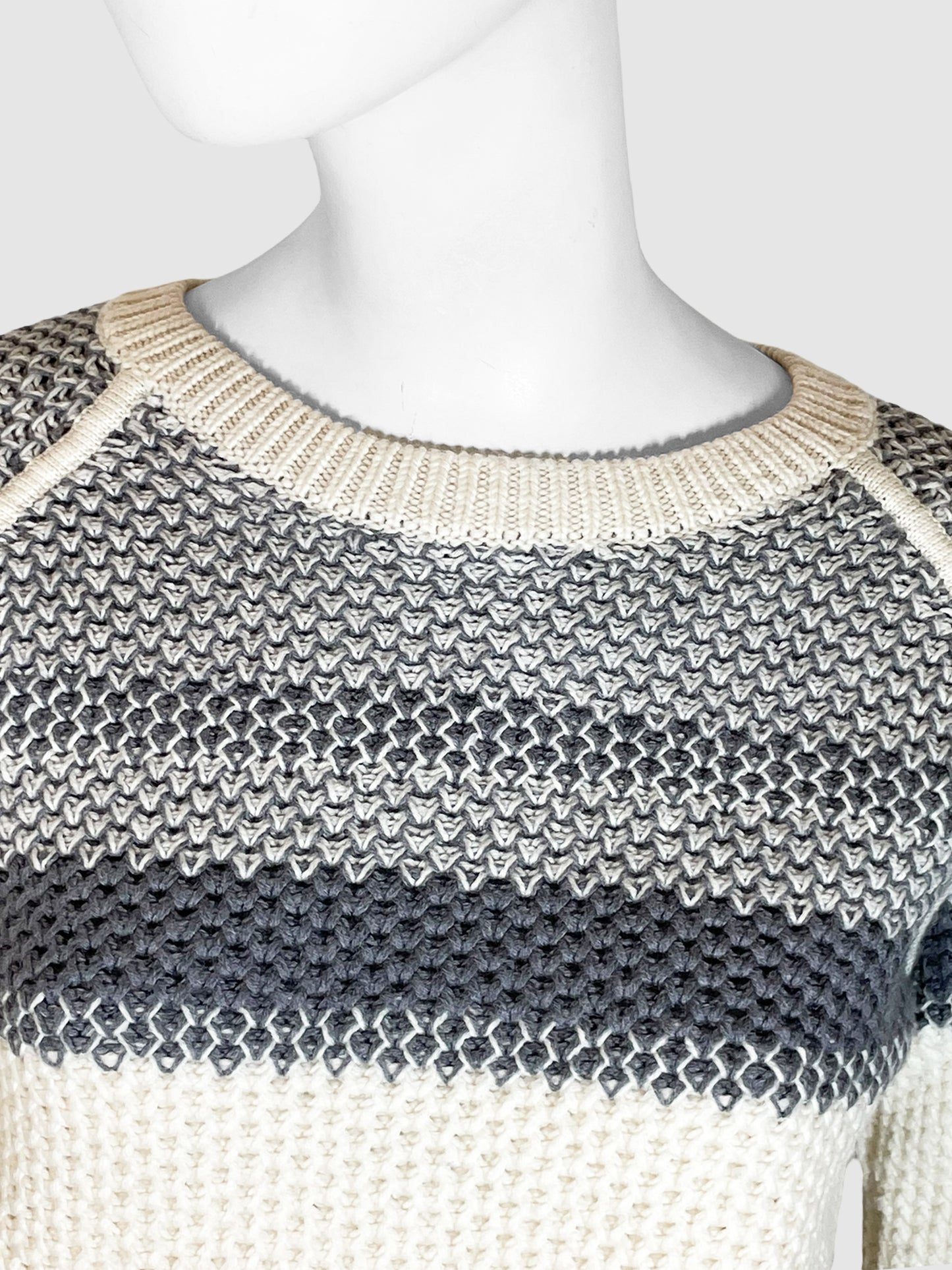 Stripe Wool Sweater - Size L