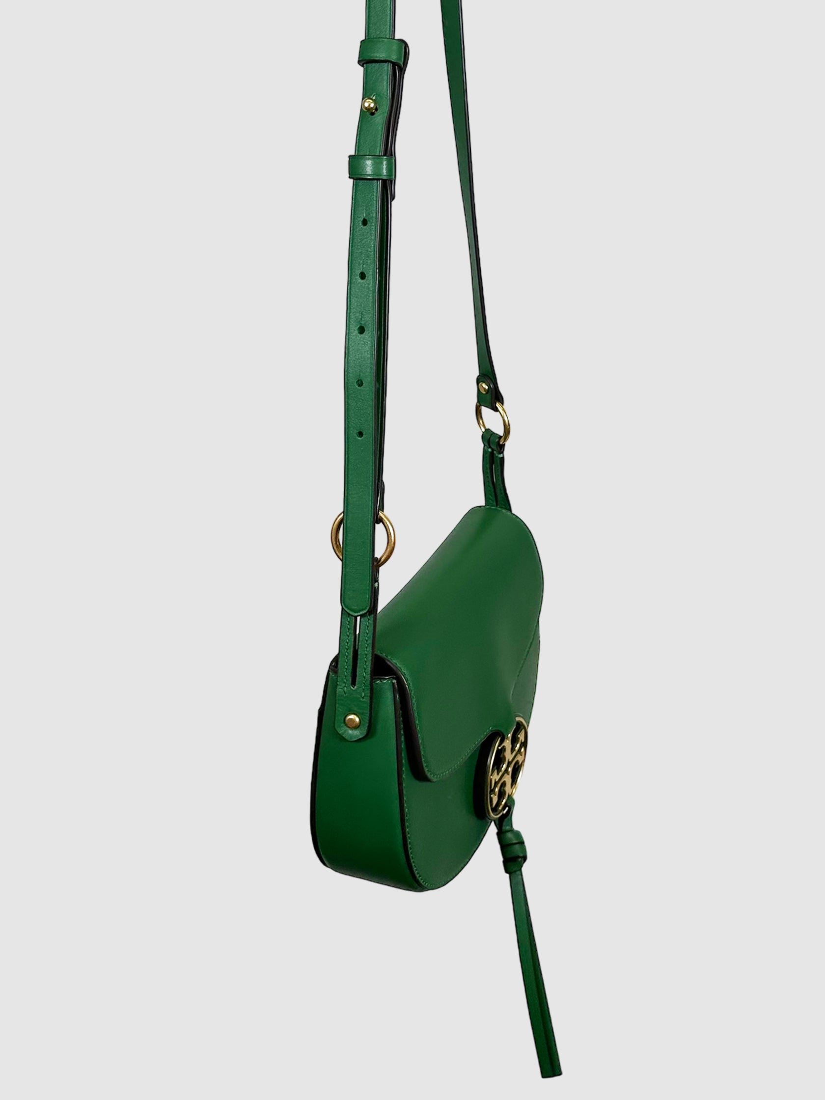 Tory Burch Miller Metal Logo Leather Crossbody Bag