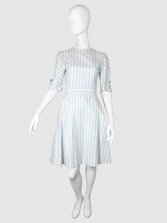 Stripe Fit and Flare Dress - Size 44