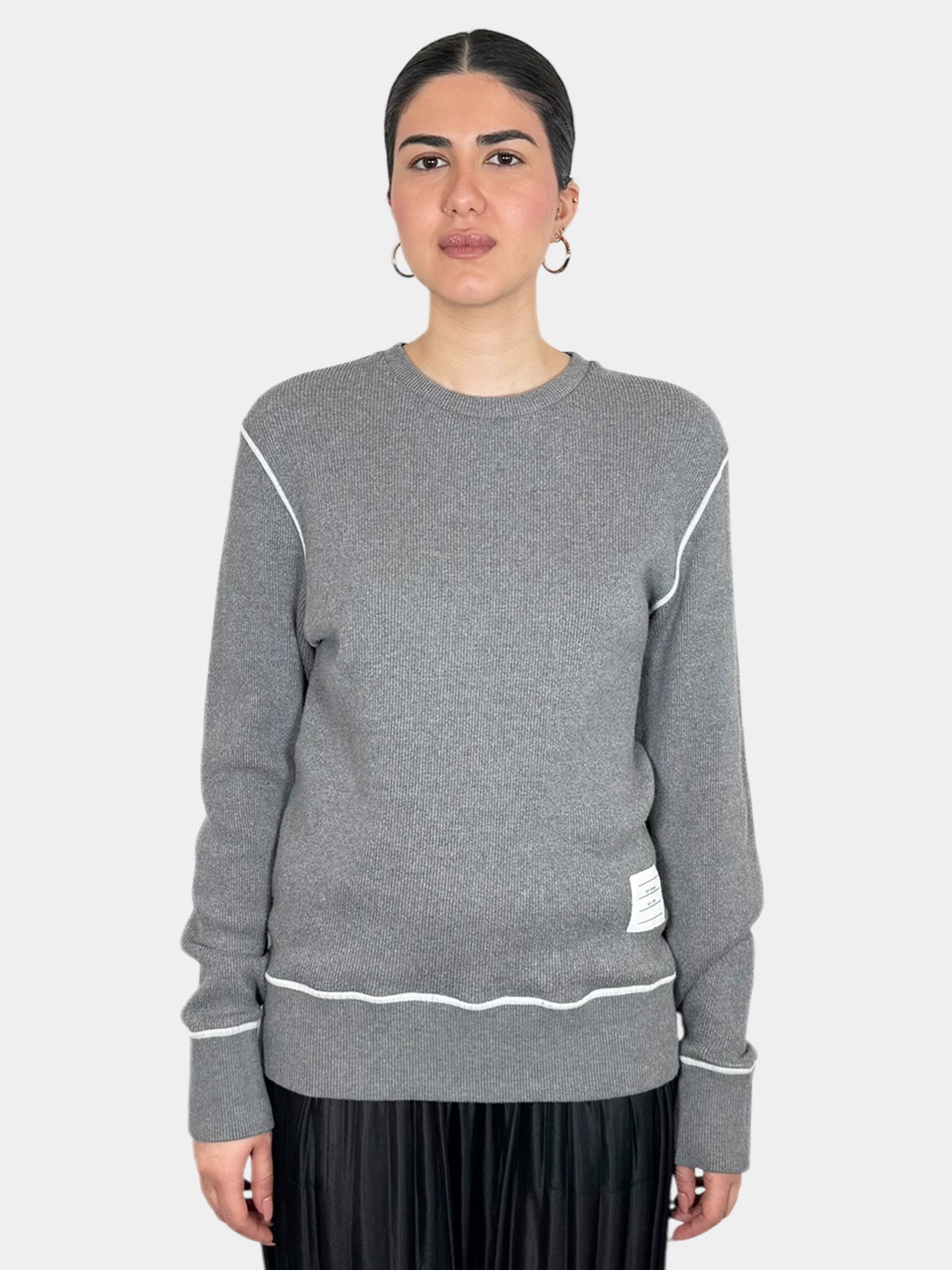 Contrast Crewneck Sweater - Size 42