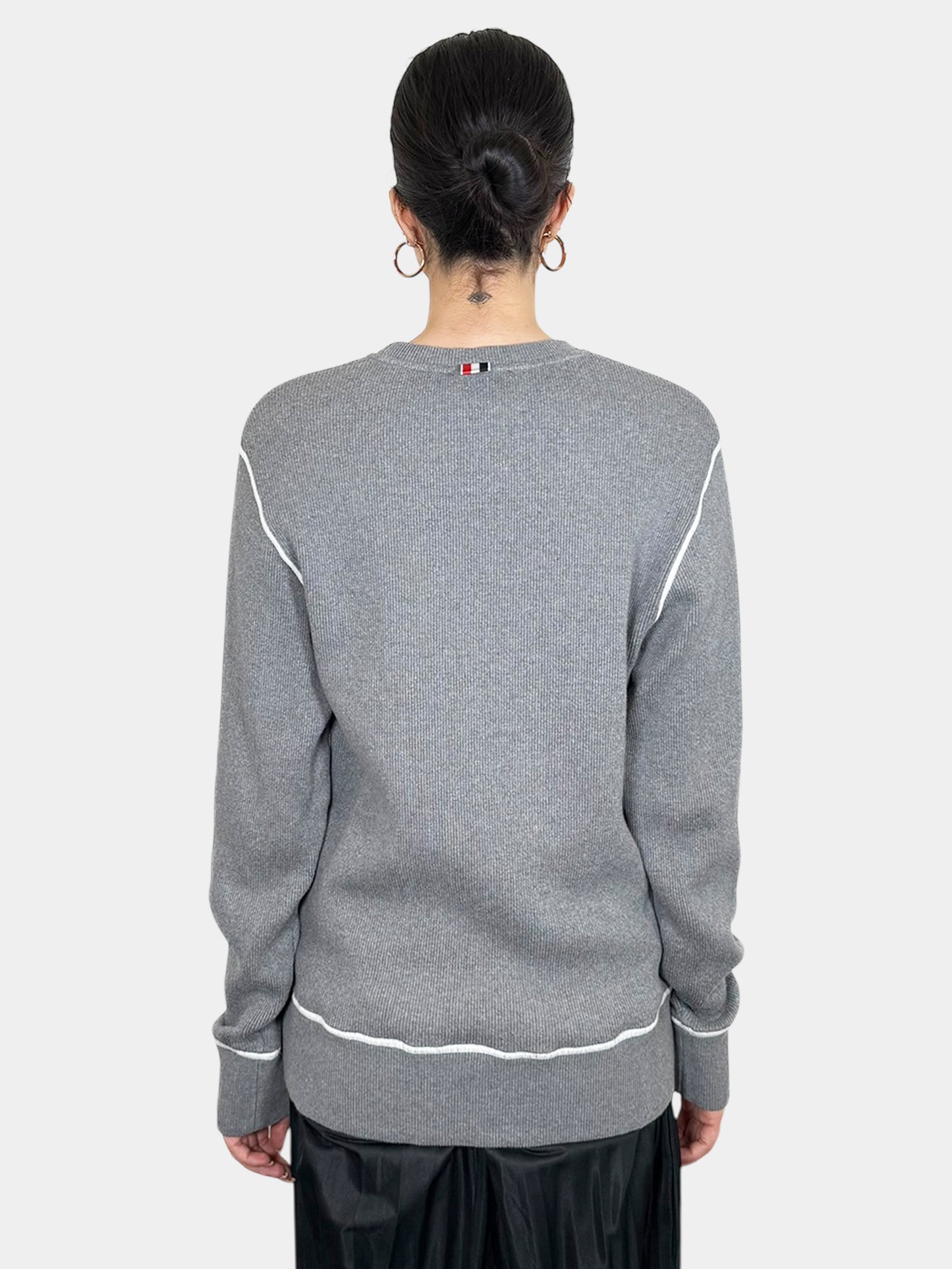 Contrast Crewneck Sweater - Size 42
