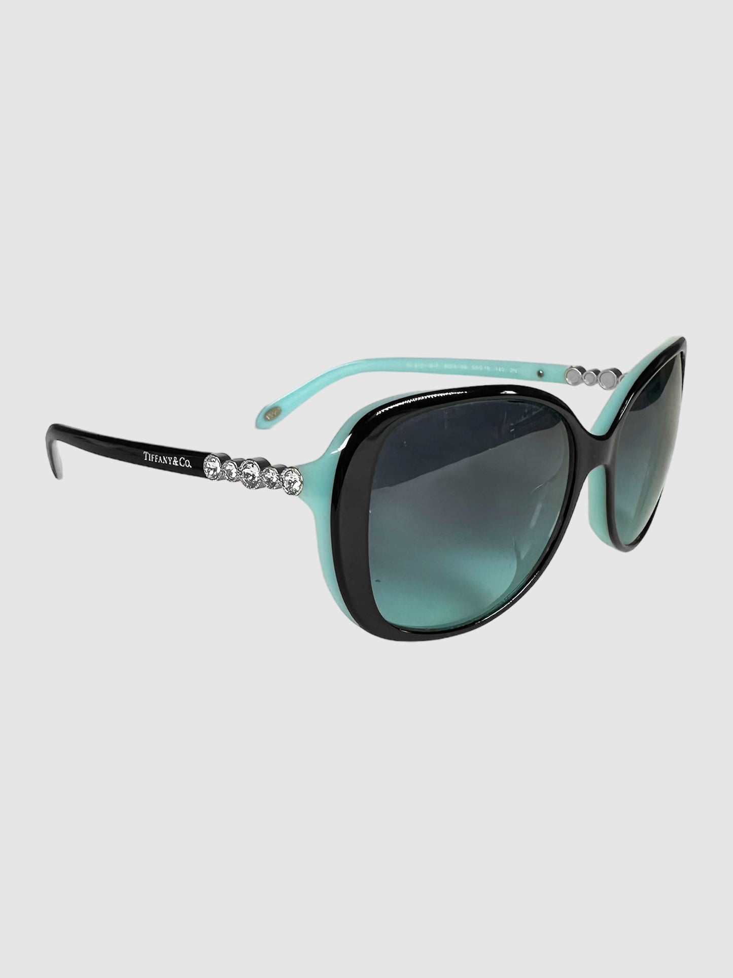 Tiffany & Co. Black and Blue Acetate Gradient Sunglasses Consignment Secondhand Designer Luxury Resale Toronto Trendy
