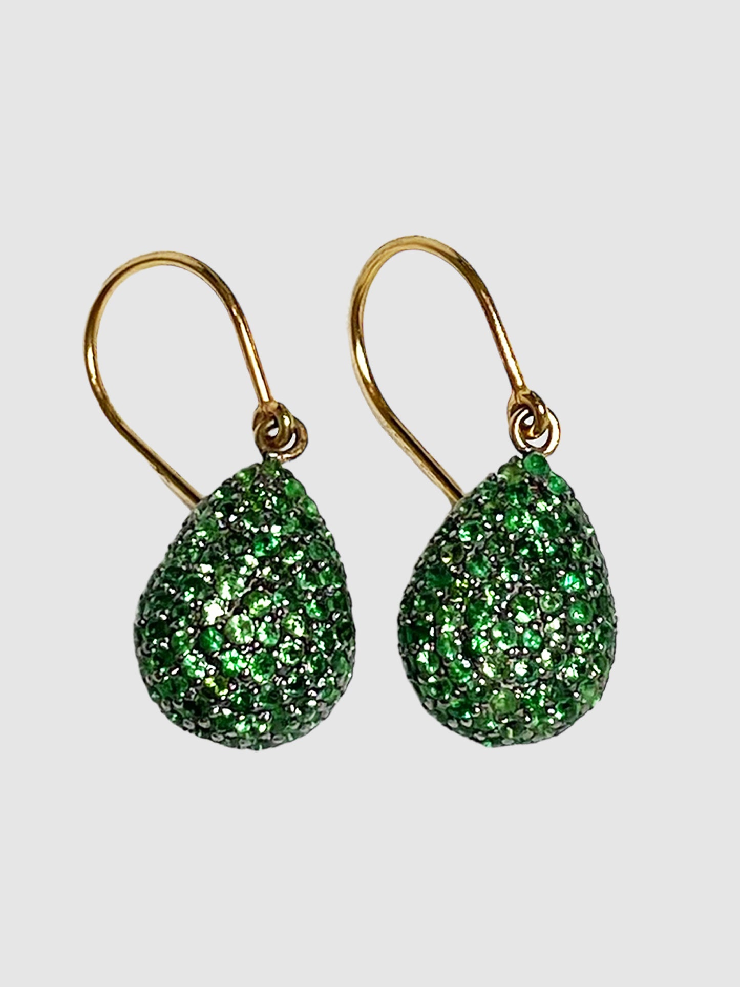Tsavorite Victorian Dangle Earrings