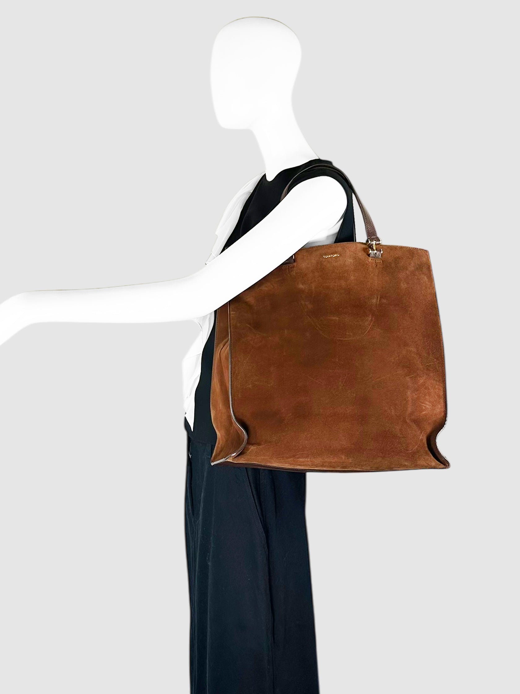 Suede Square Tote Bag