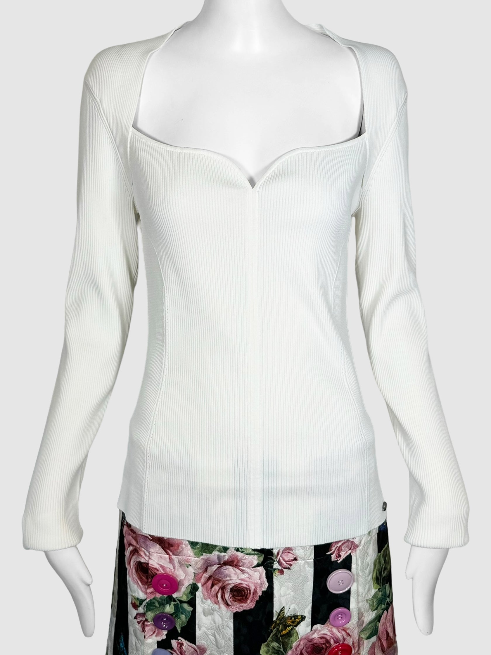 Stretchy Rib Knit Top - Size 4