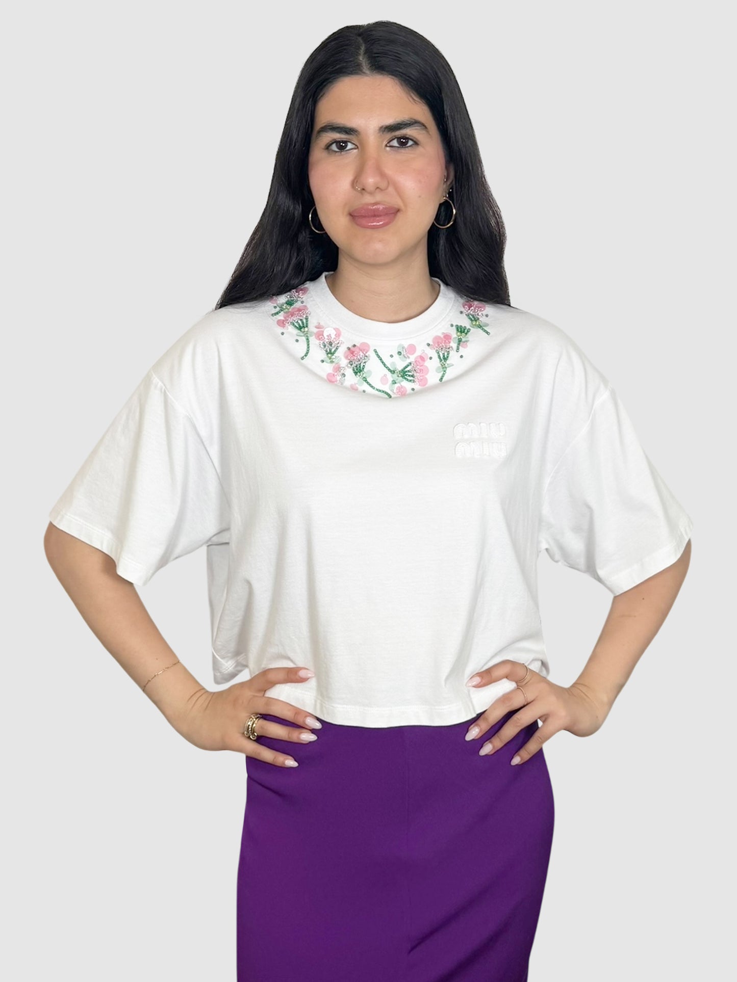 Beaded Flower Top