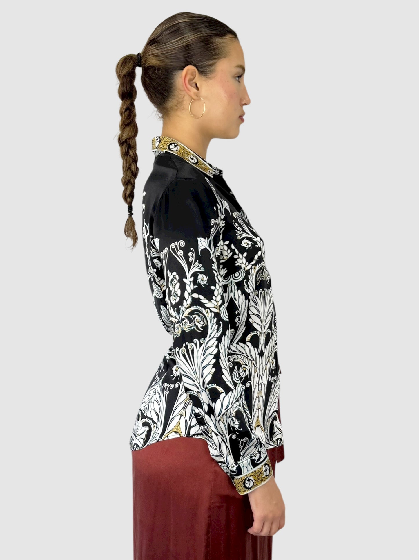 Printed Silk Top