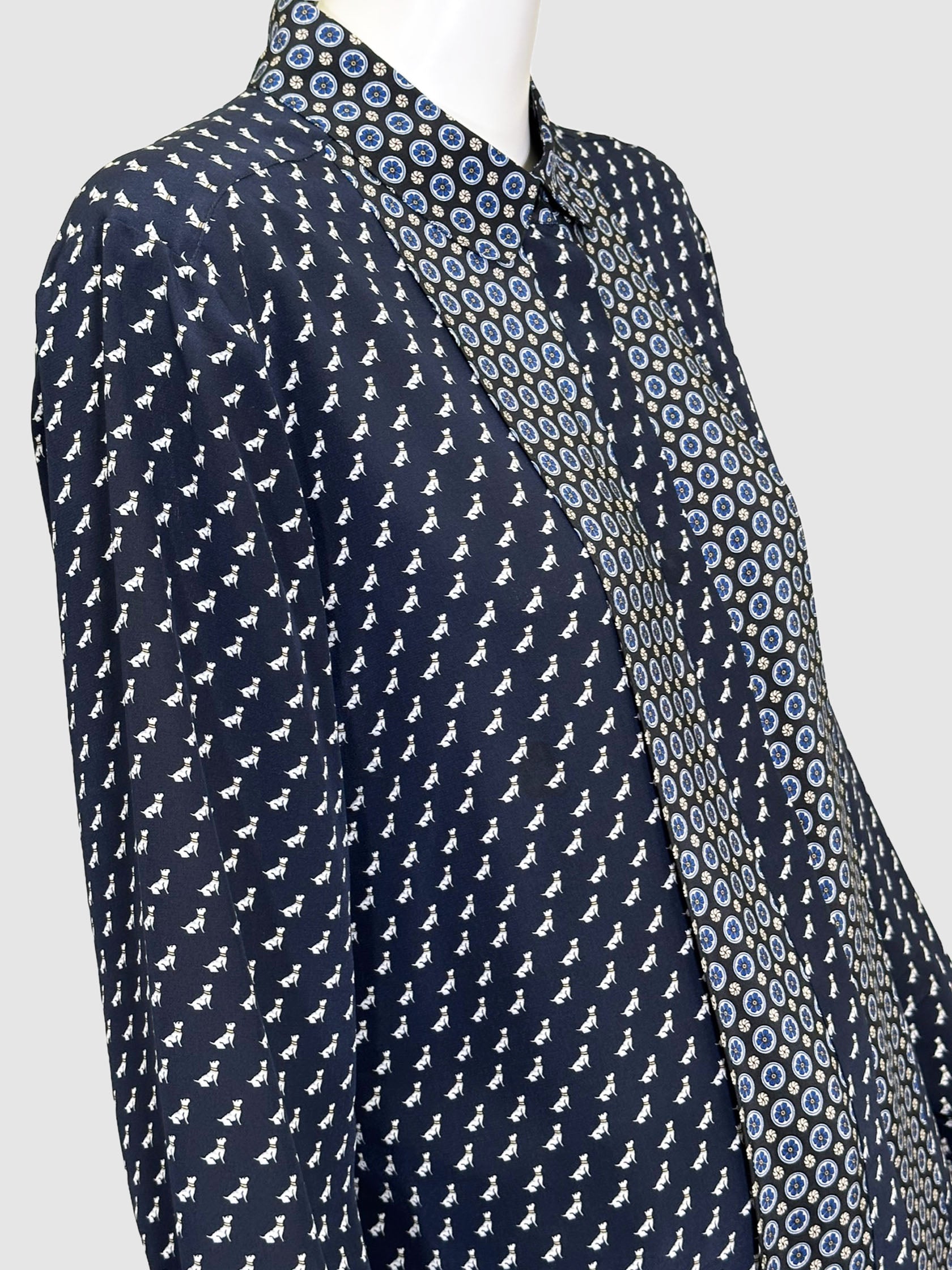 Stella McCartney Dog Print Blouse - Size M