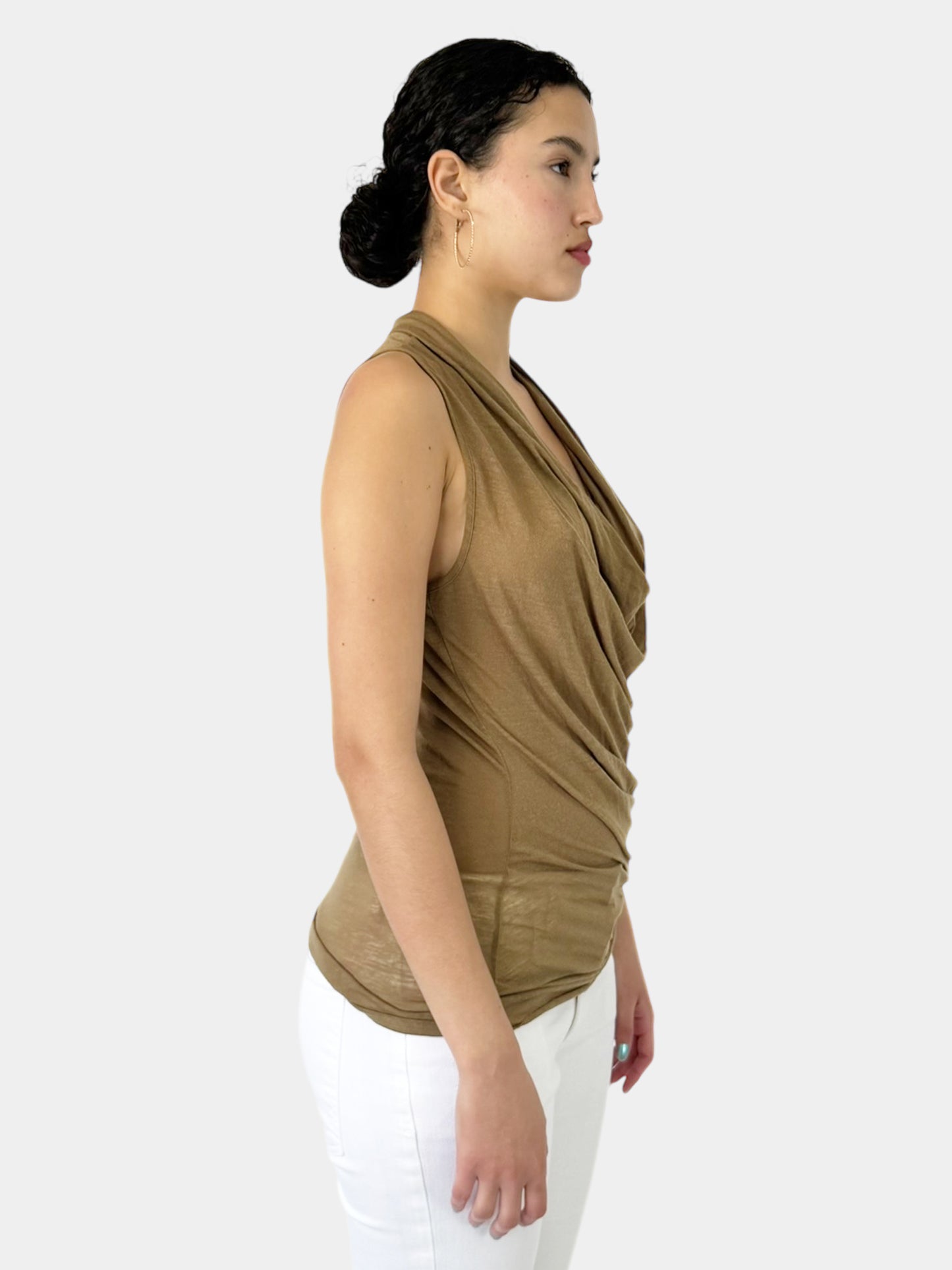 Cowl Neck Sleeveless Top - Size S