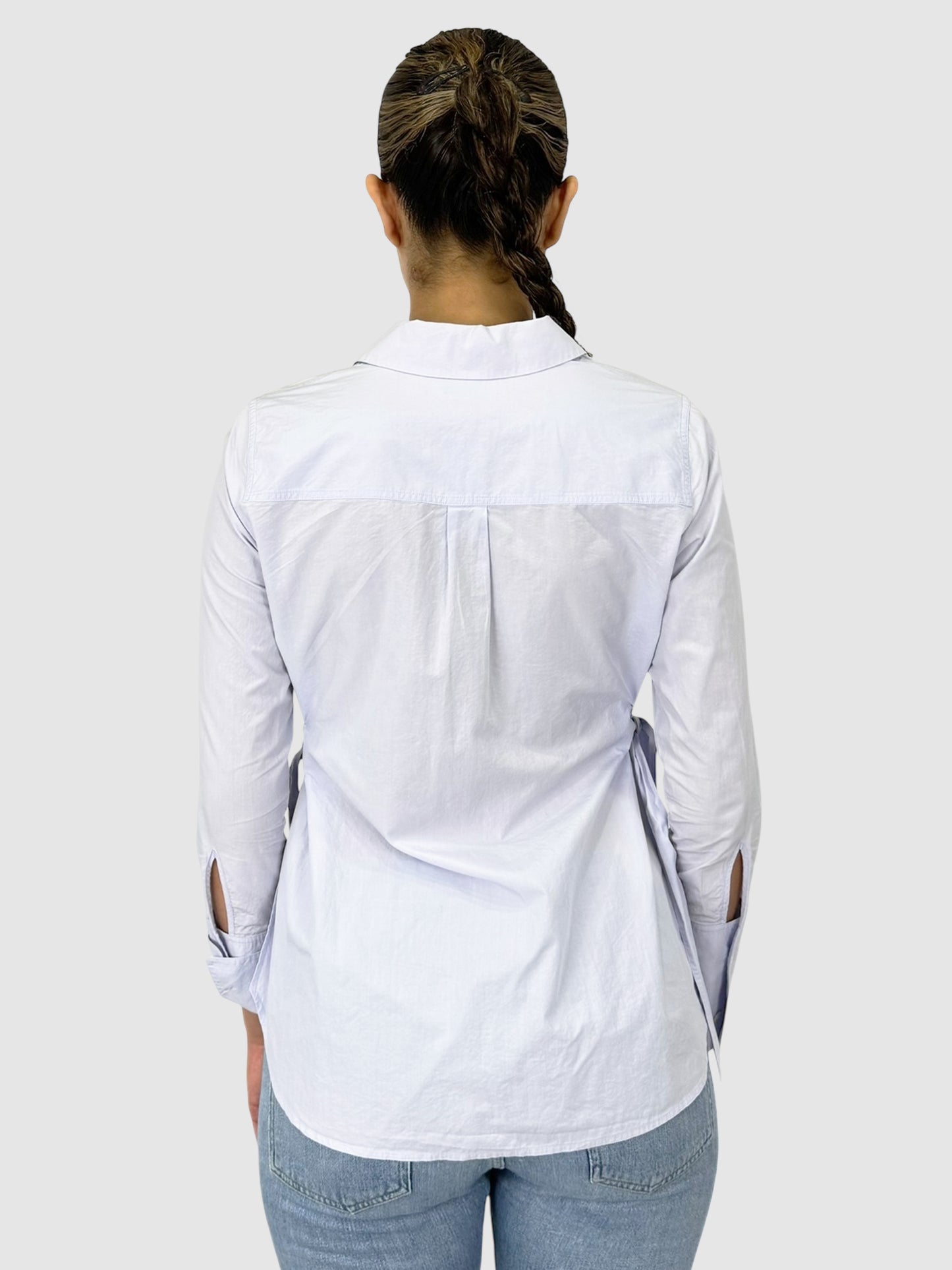 Side Tie Button-Up Top