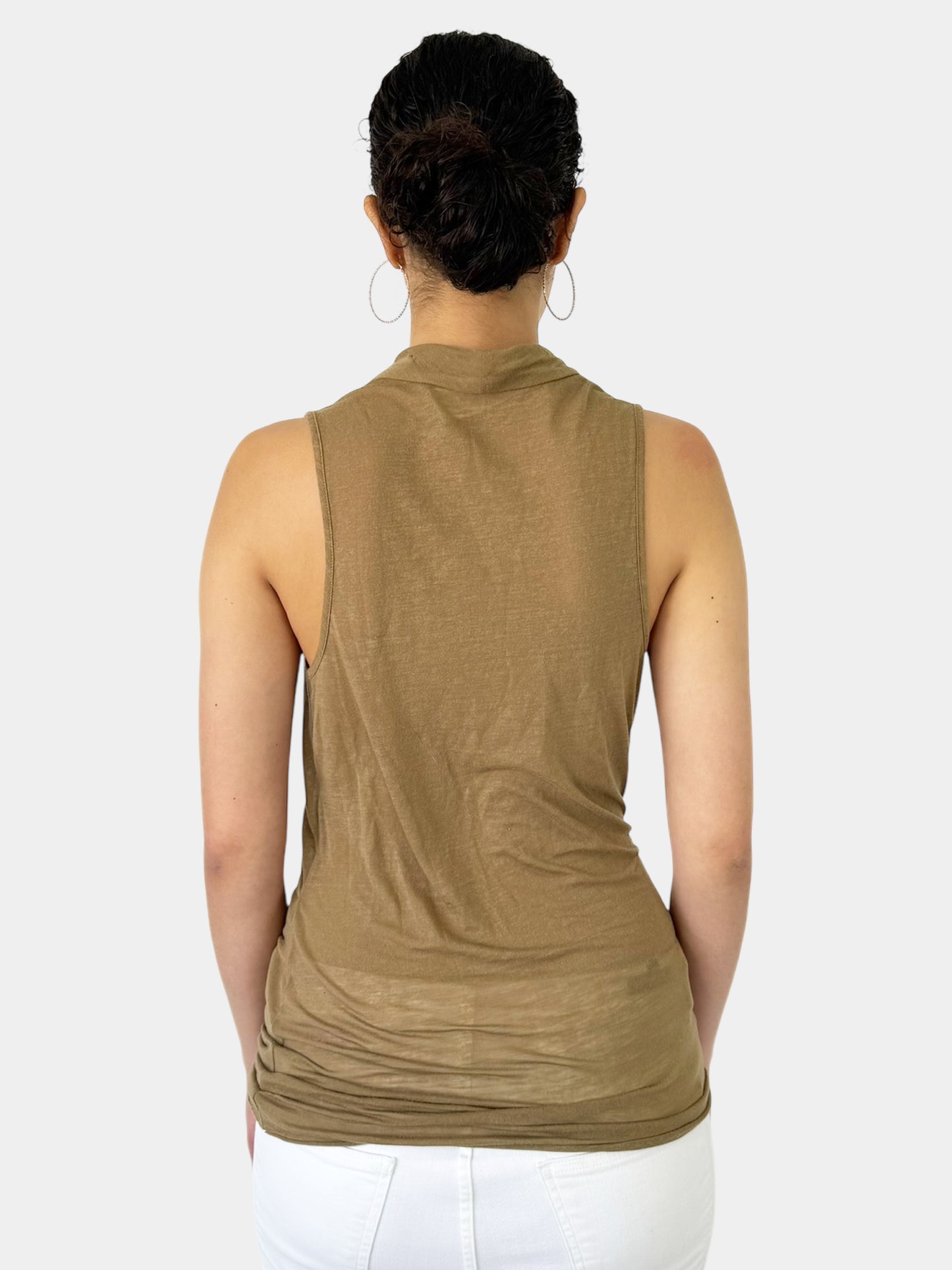 Cowl Neck Sleeveless Top - Size S