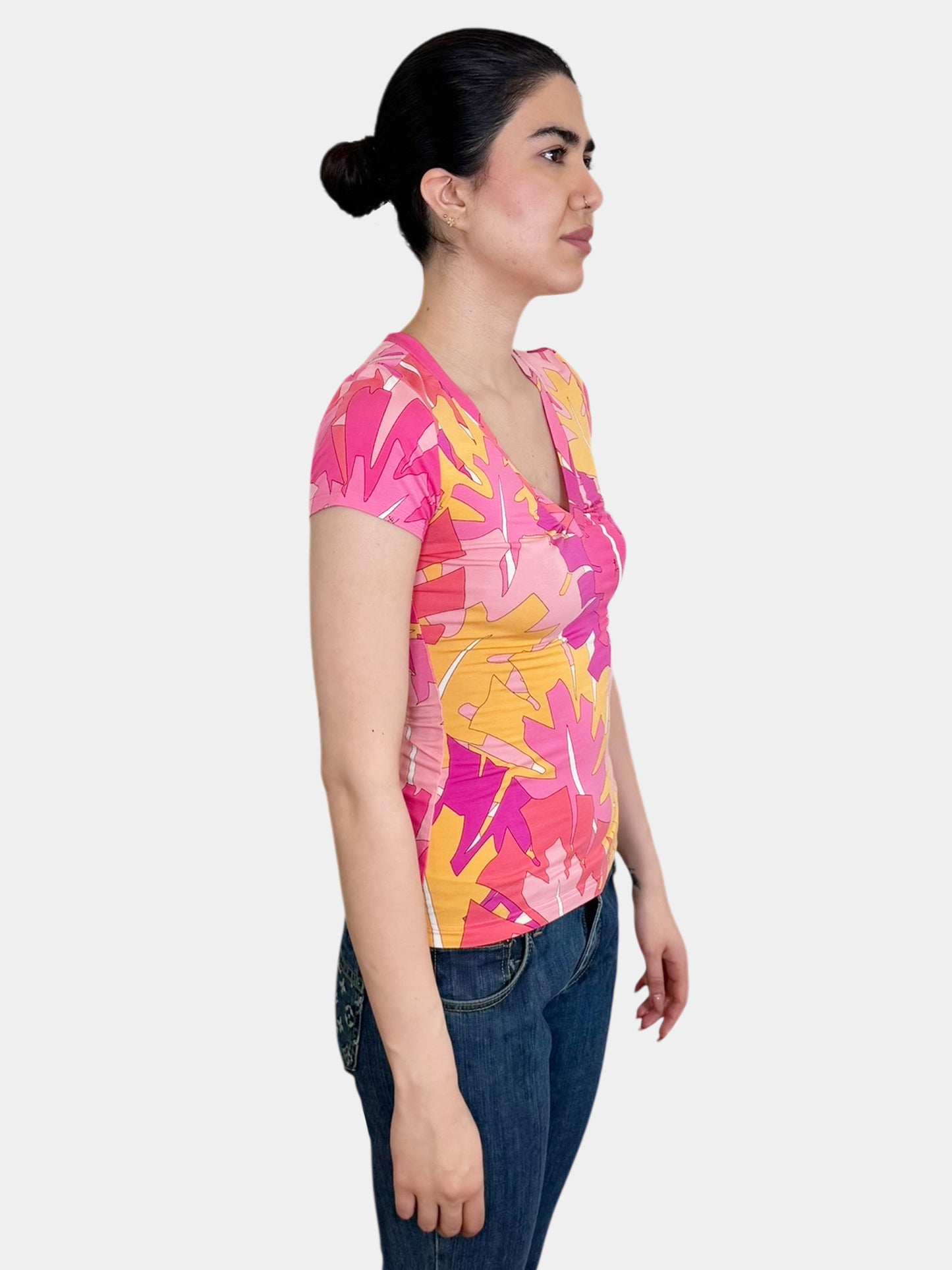 Leaf Print Top