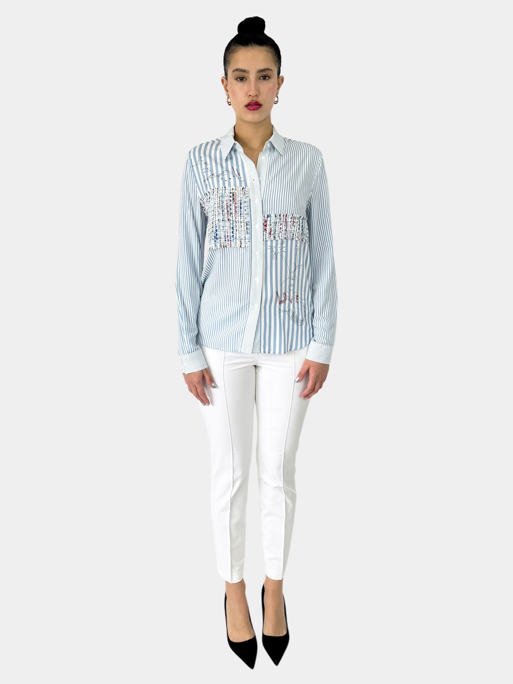 Stripe Button-Up Shirt