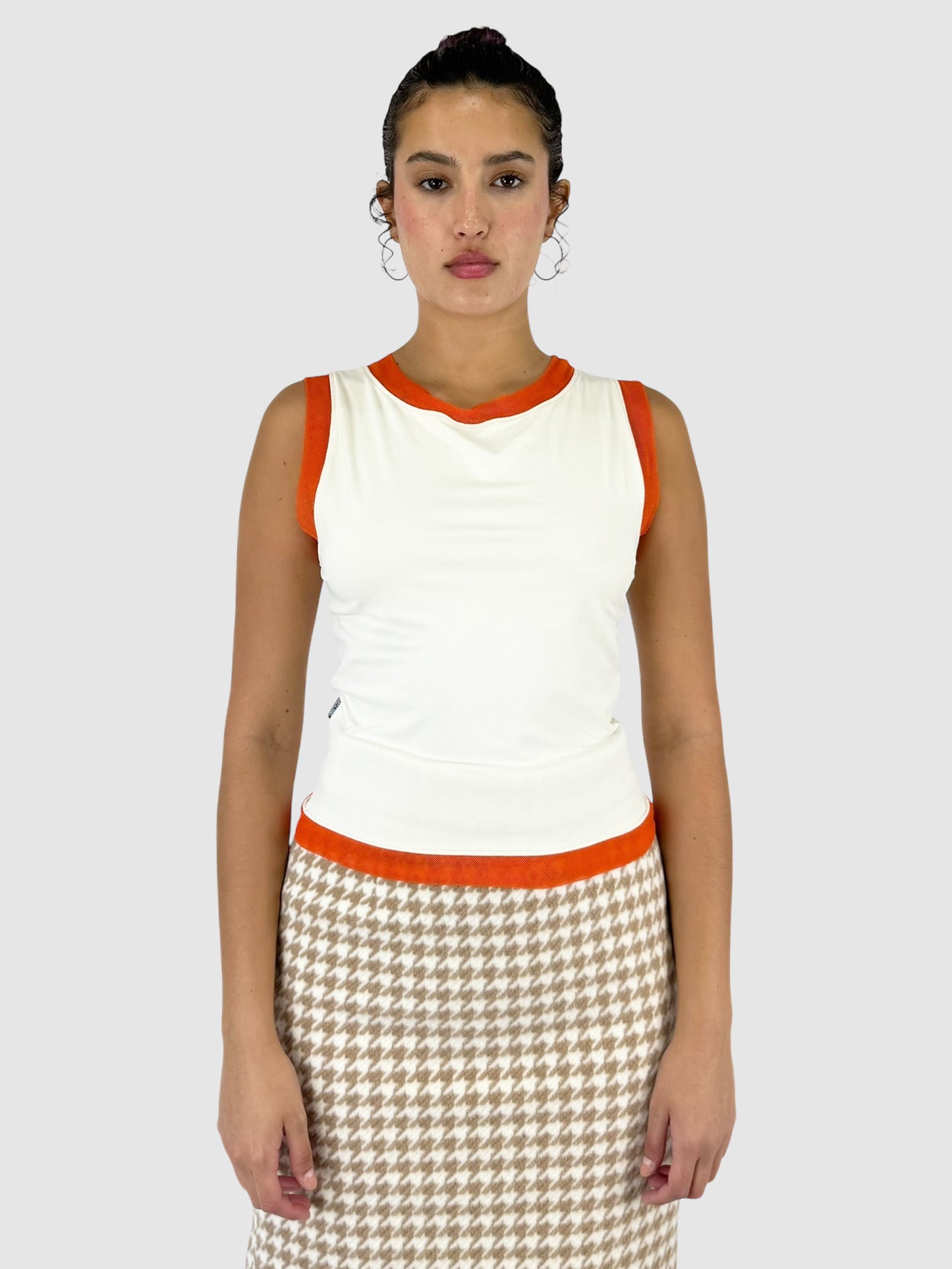 Fishnet Trim Top