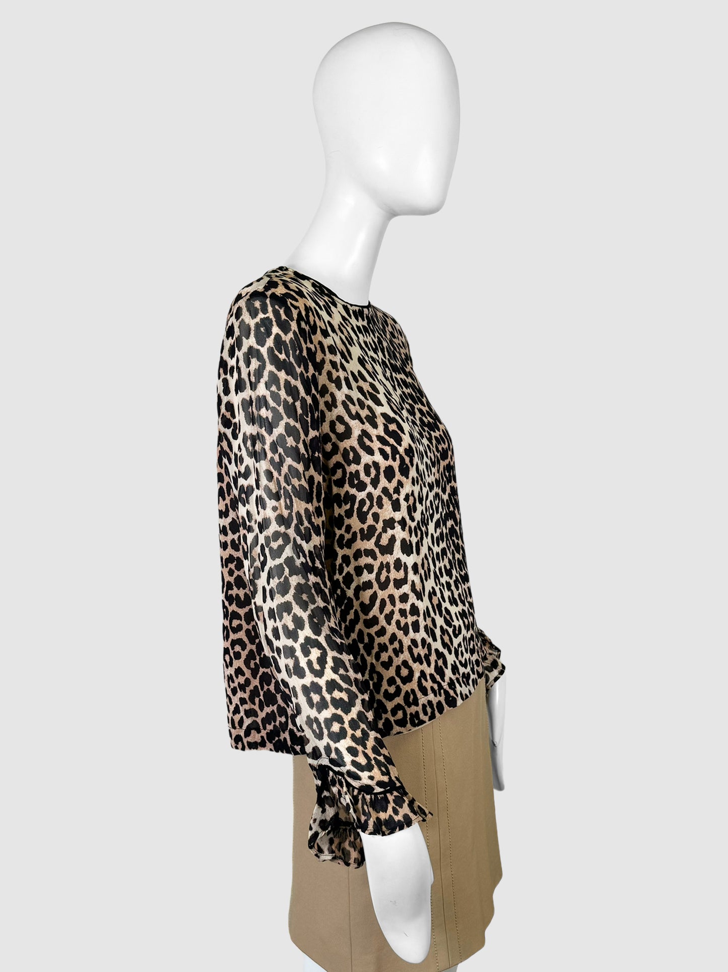 Leopard Print Top - Size 42