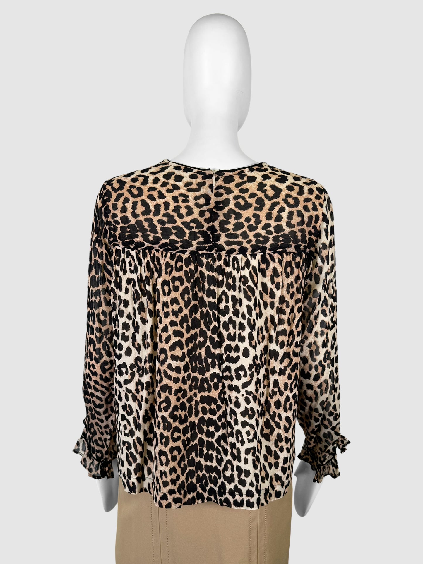 Leopard Print Top - Size 42