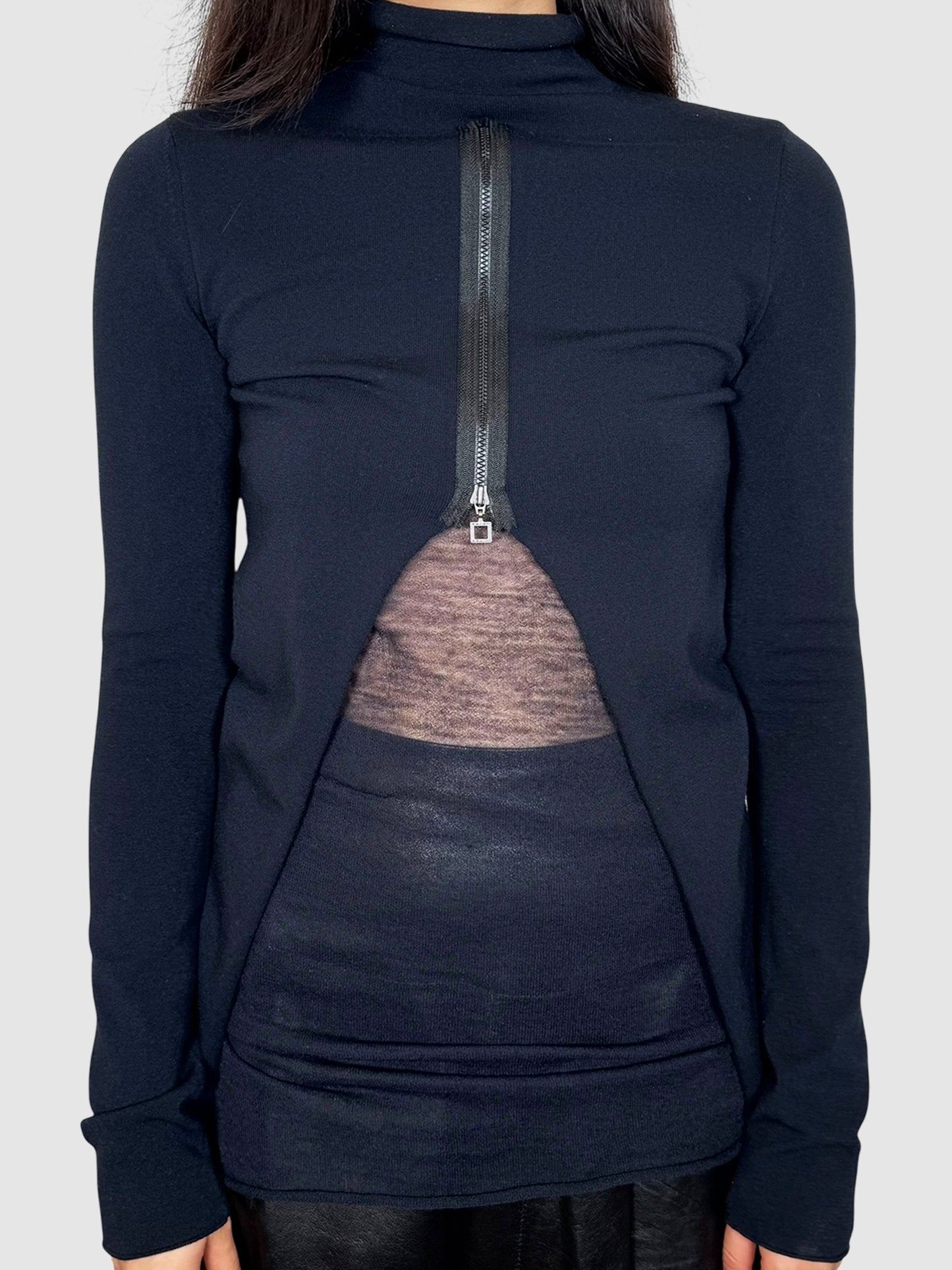 Mesh Zip-Up Top