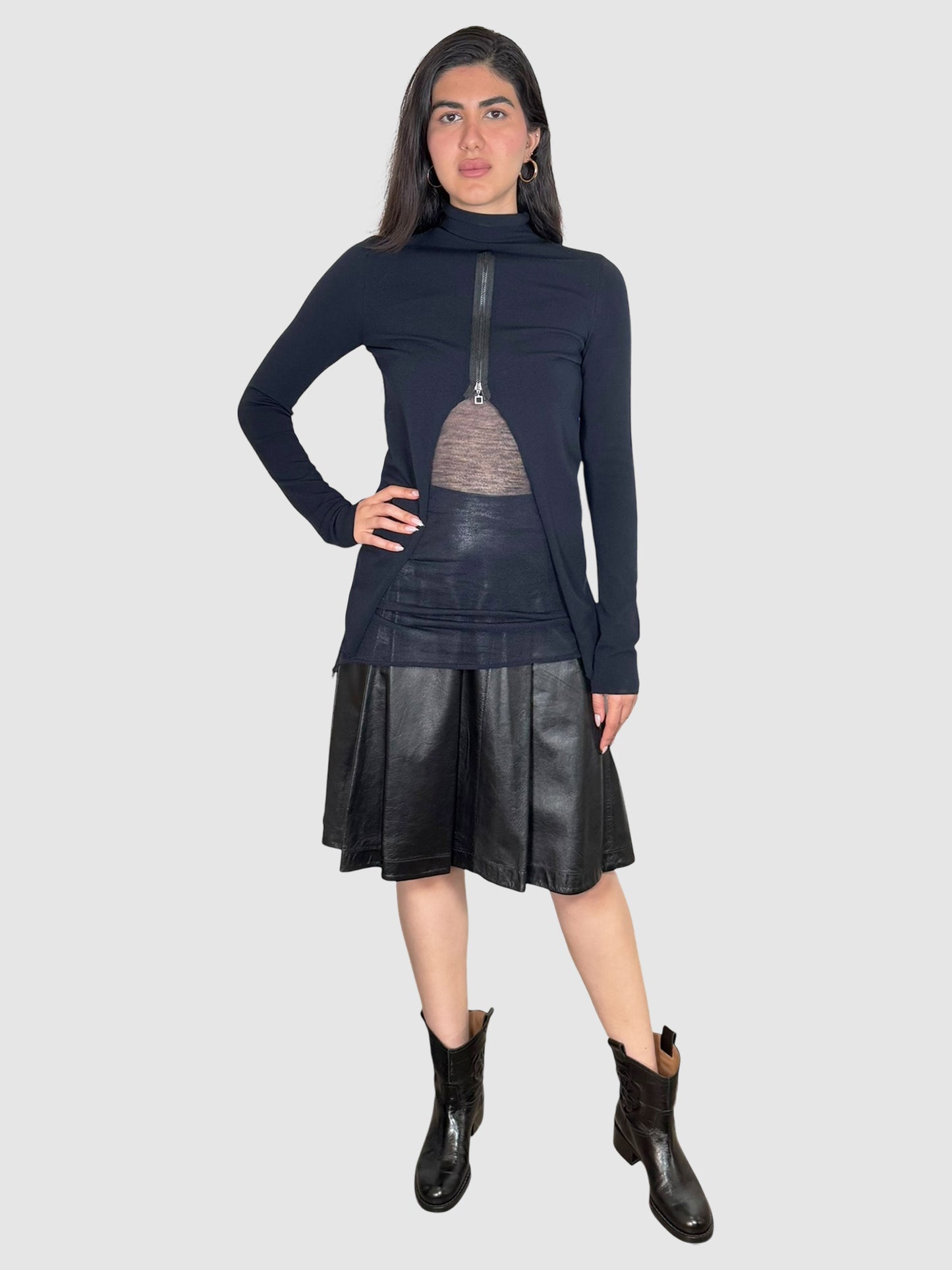 Mesh Zip-Up Top