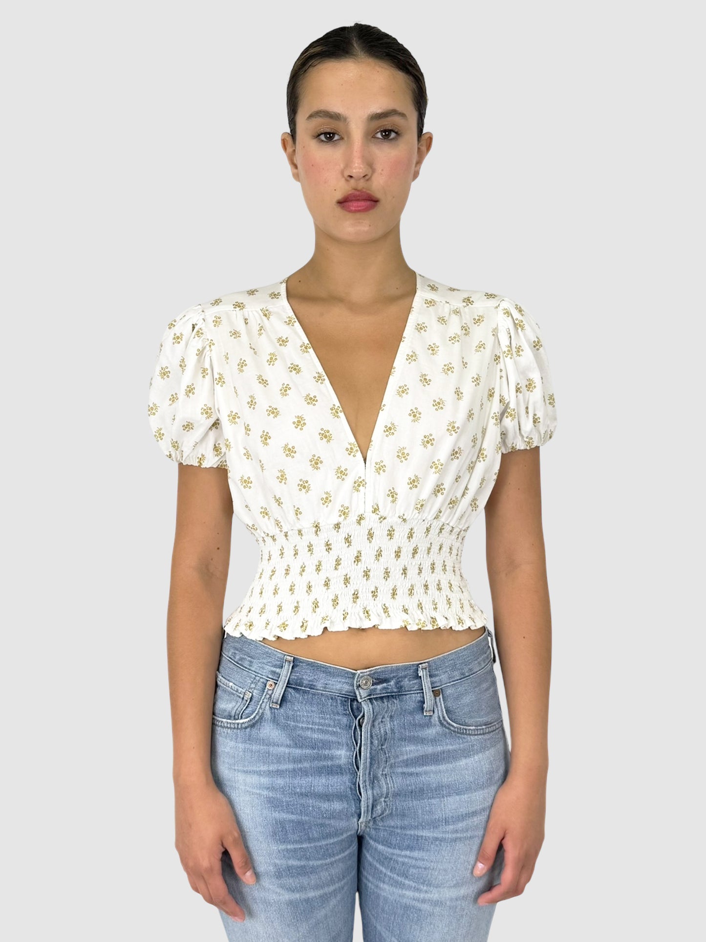 Floral V-Neck Top