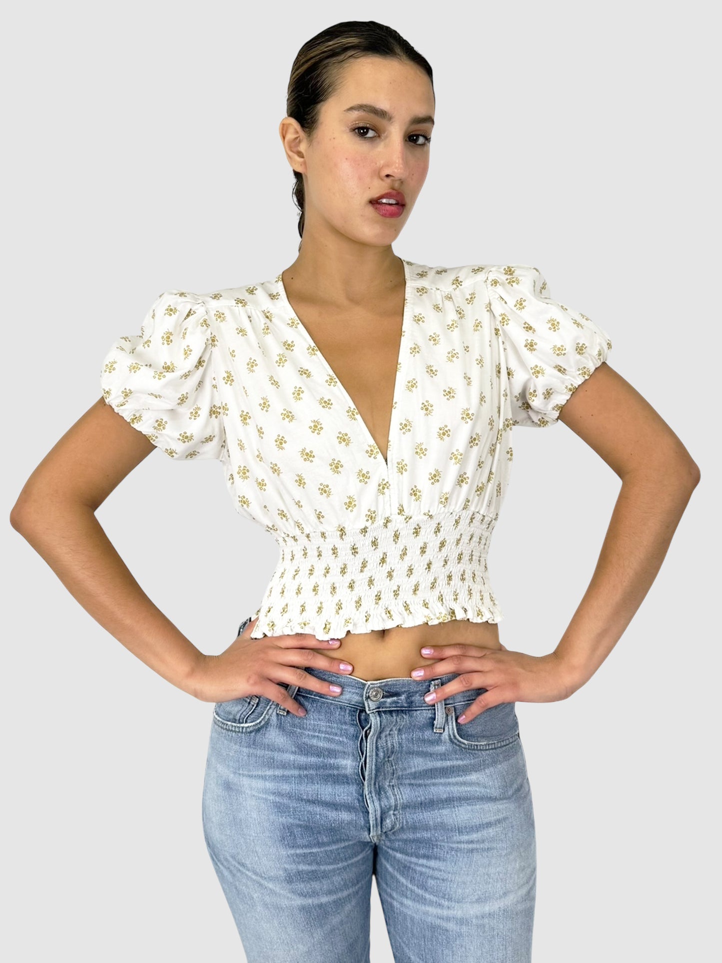 Floral V-Neck Top