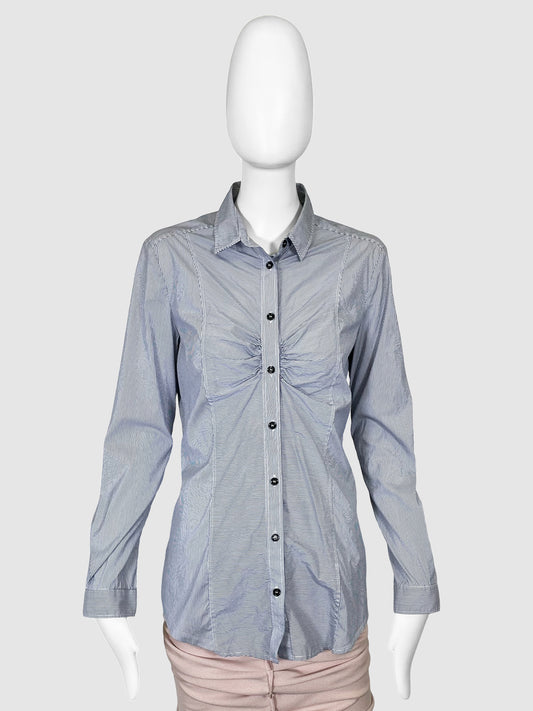 Stripe Button Up Top - Size 8
