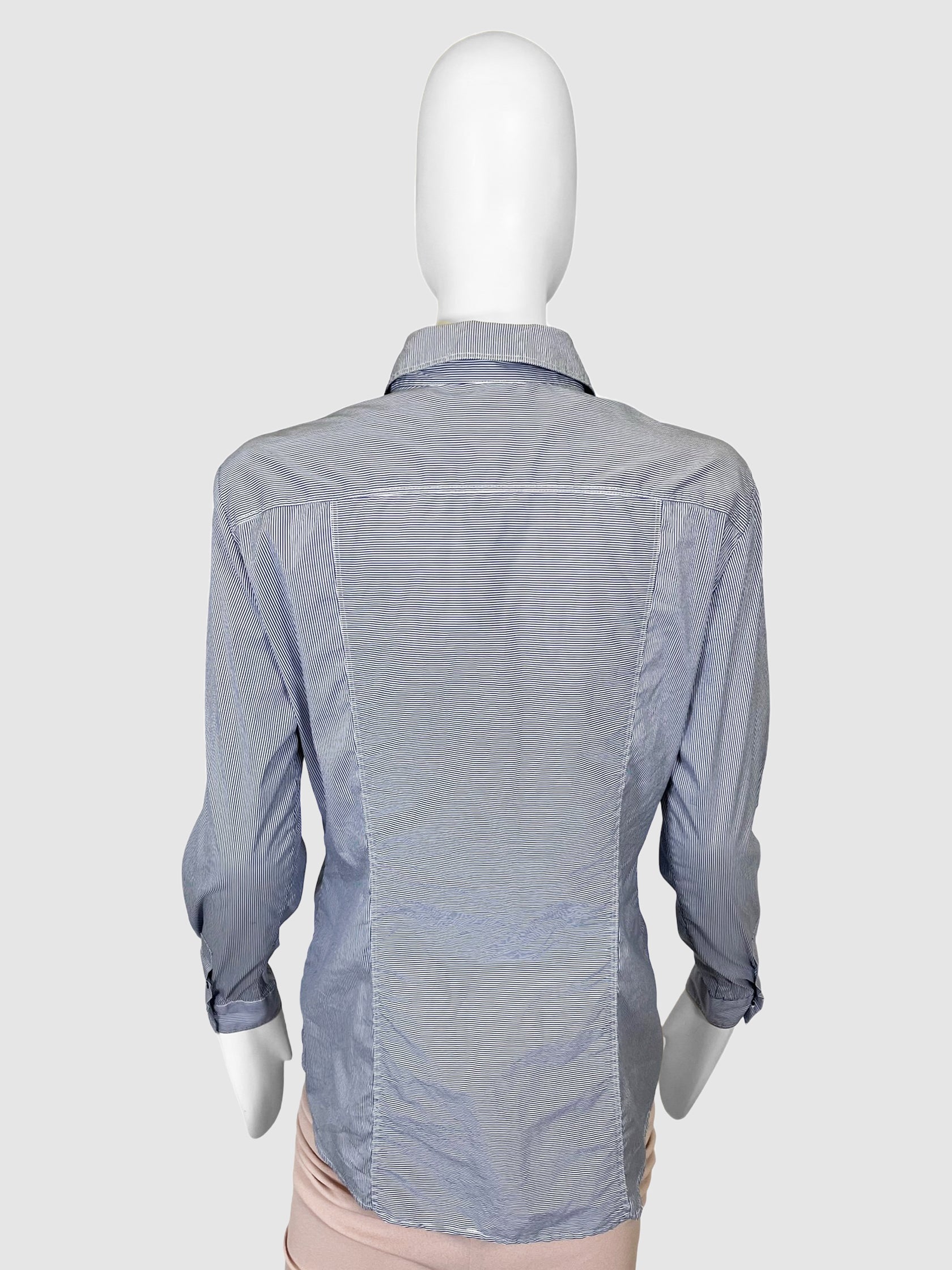 Stripe Button Up Top - Size 8