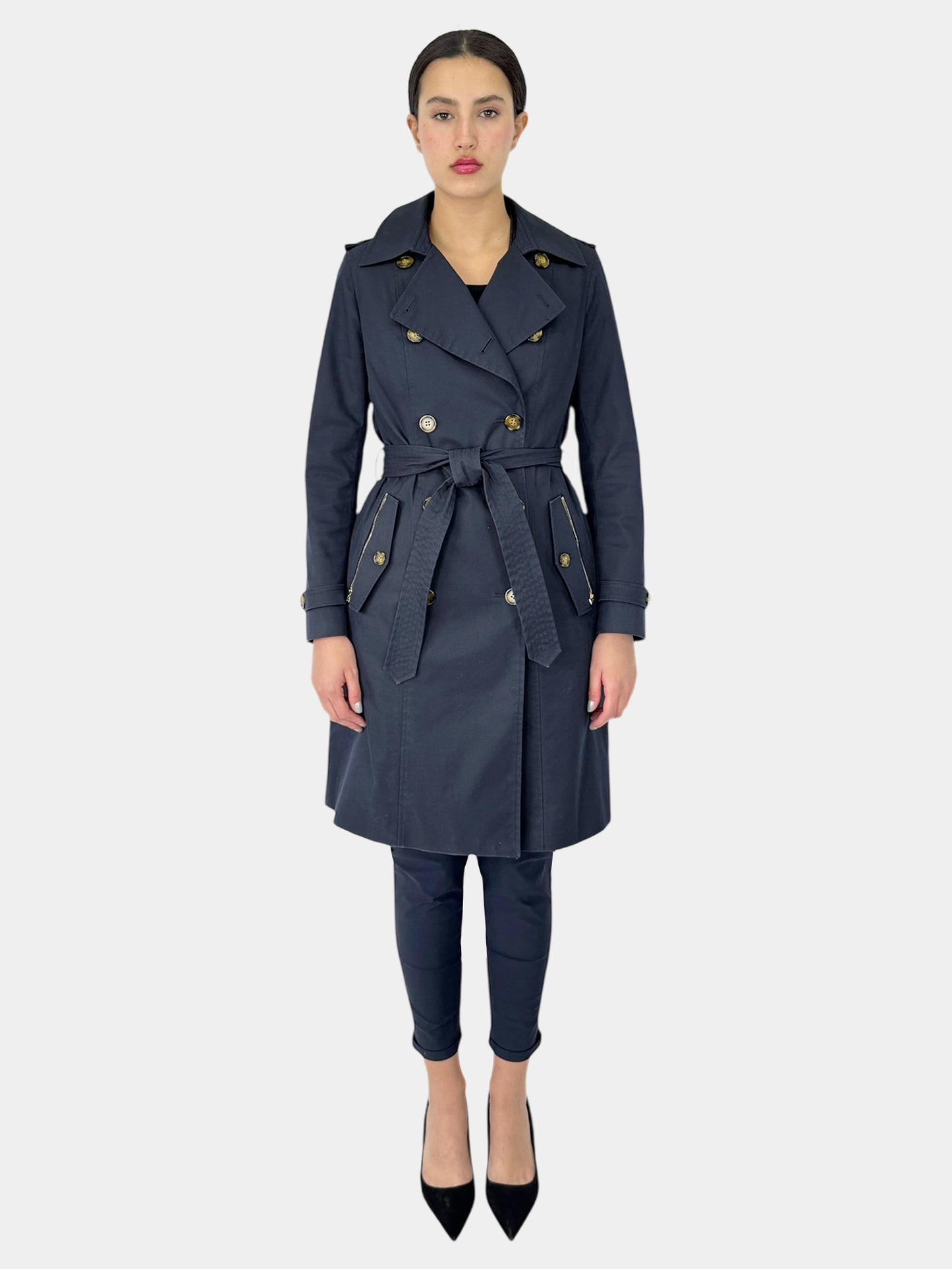 Double-Breasted Trench Coat - Size M