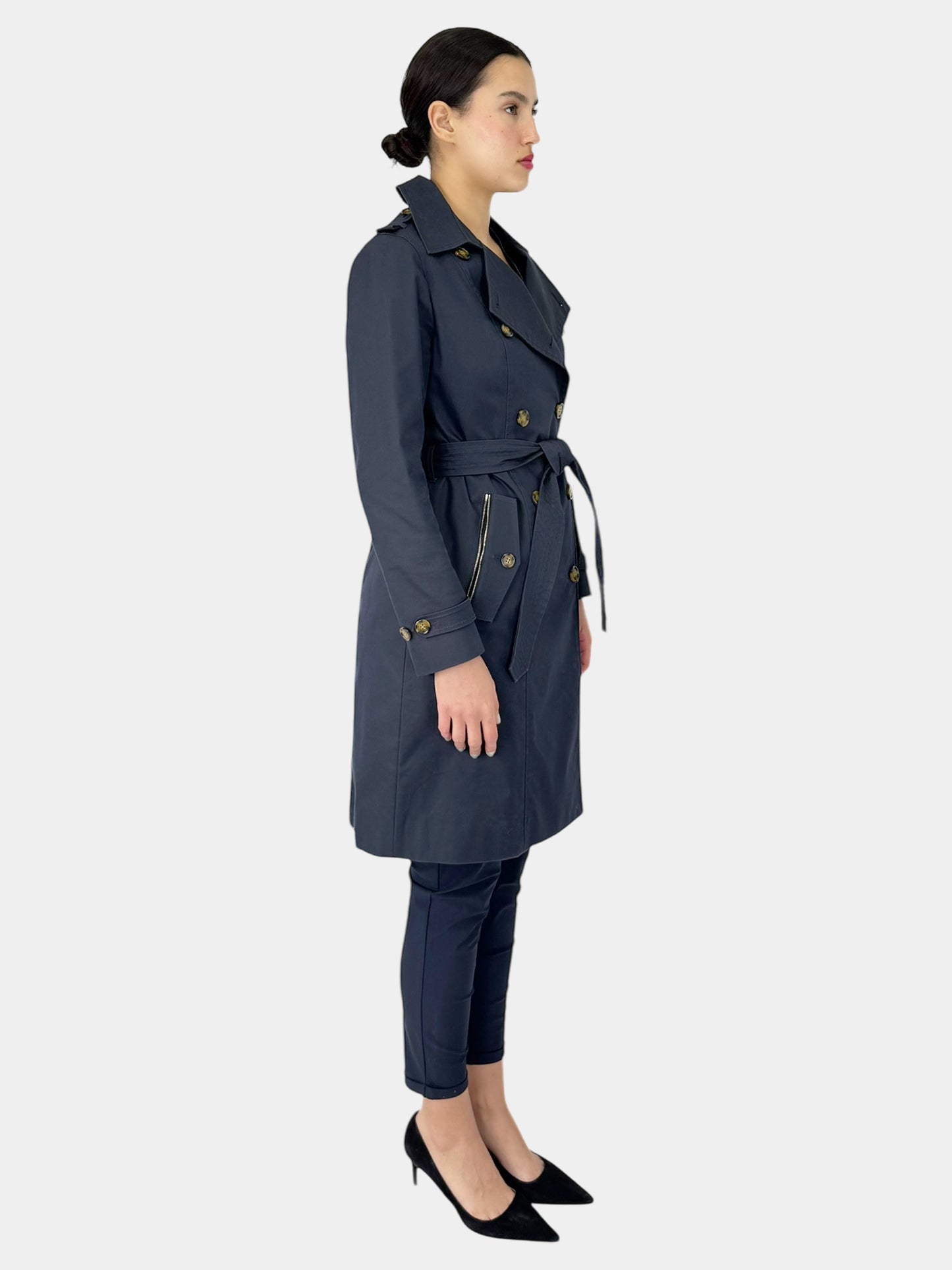 Double-Breasted Trench Coat - Size M