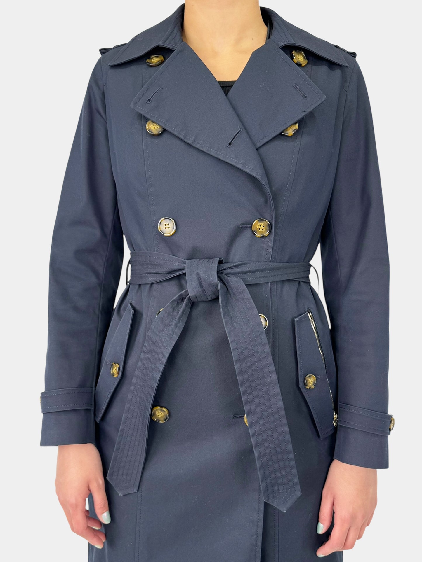 Double-Breasted Trench Coat - Size M