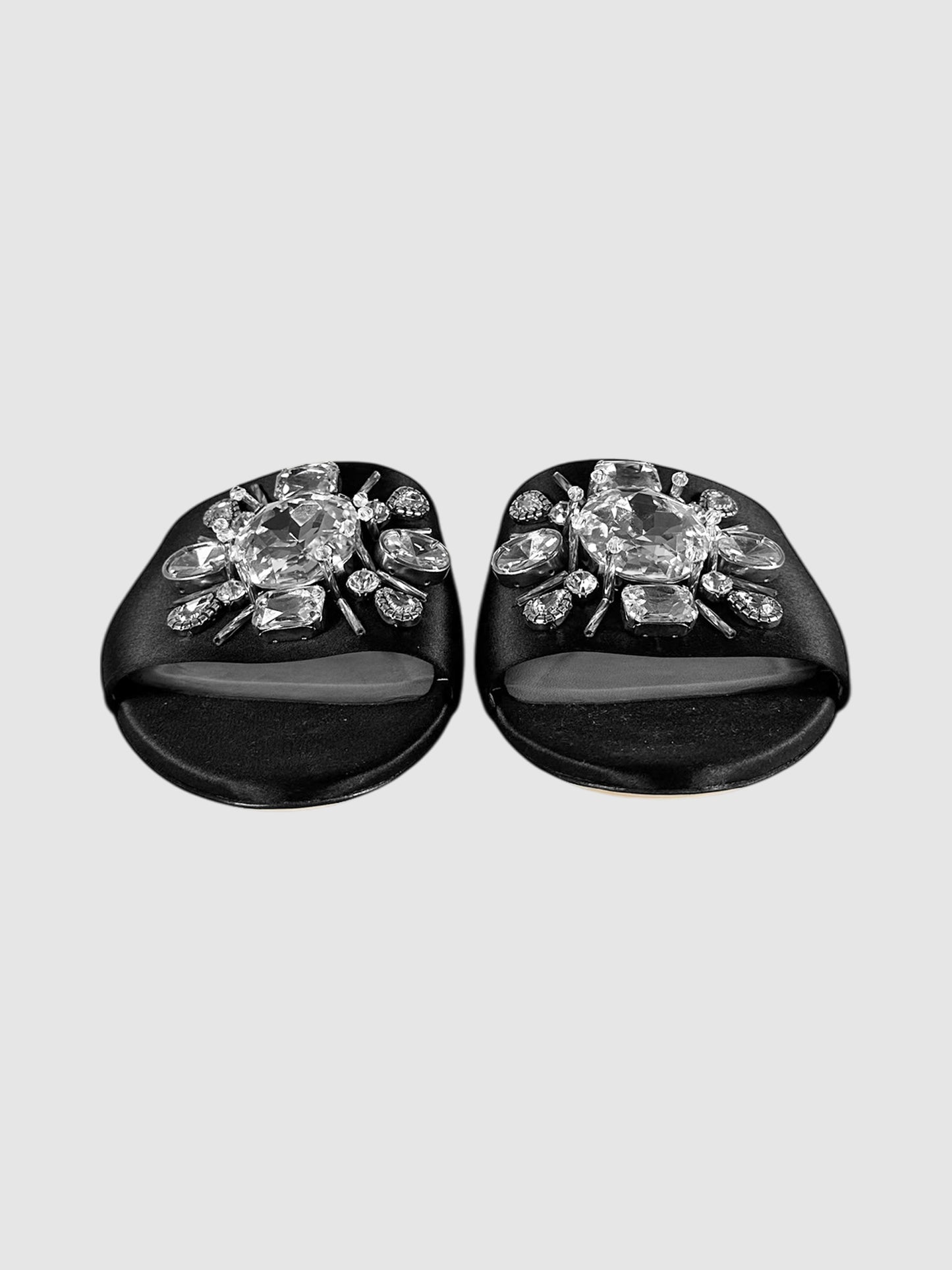 Rhinestone-Embellished Slides