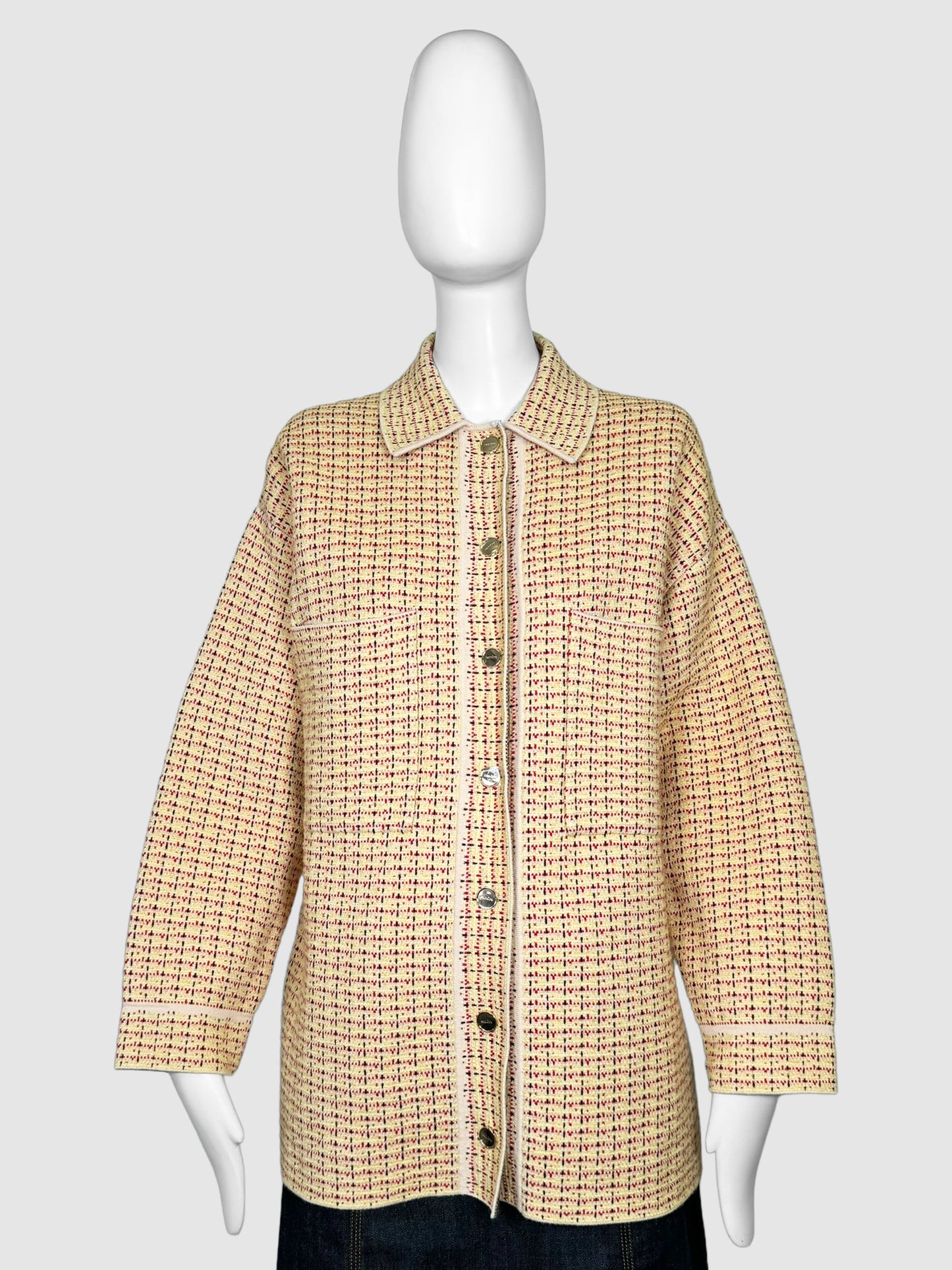 Tweed Knit Cardigan - Size 2