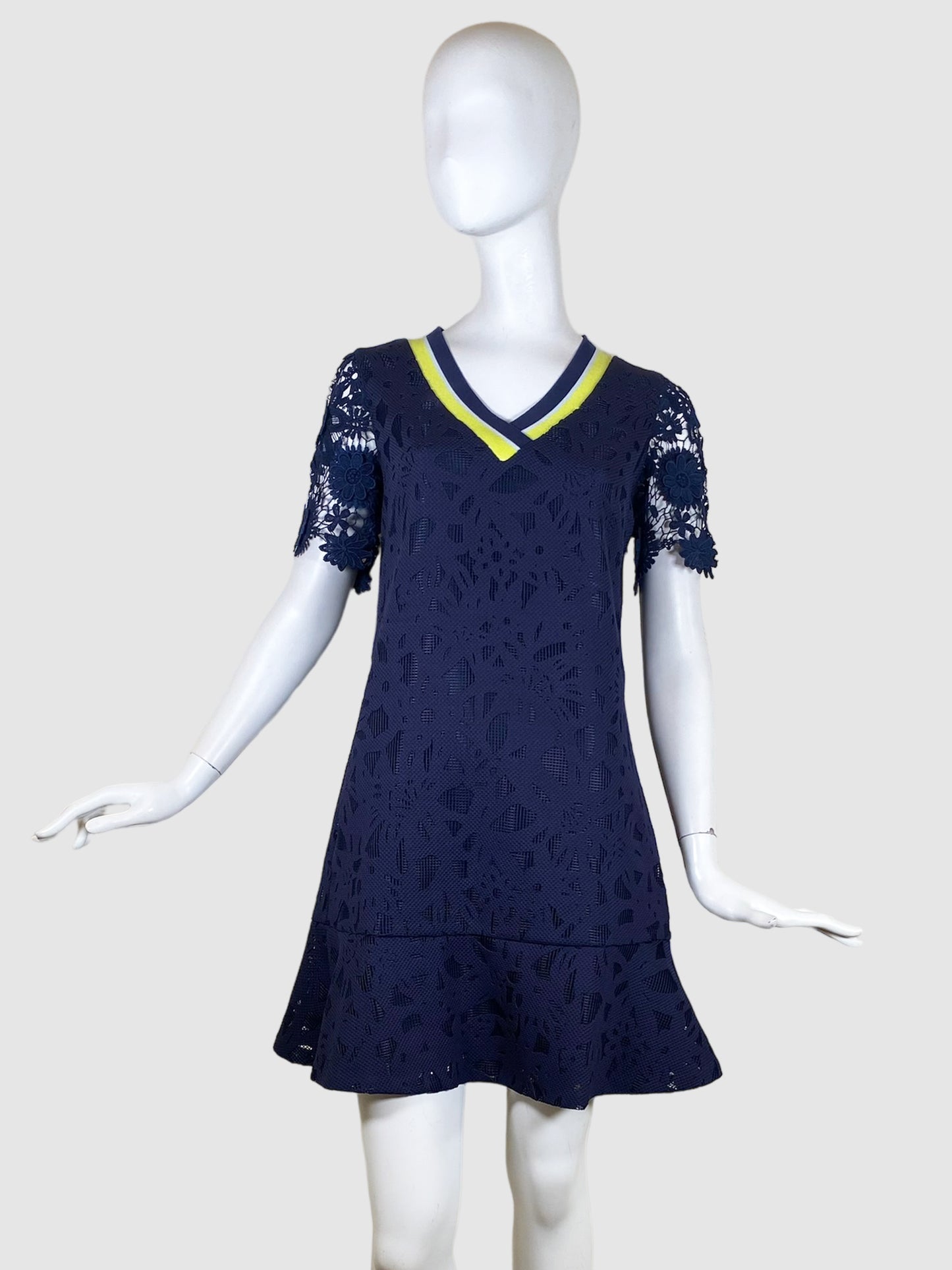 Twinset Floral Lace V-neck Dress - Size XS
