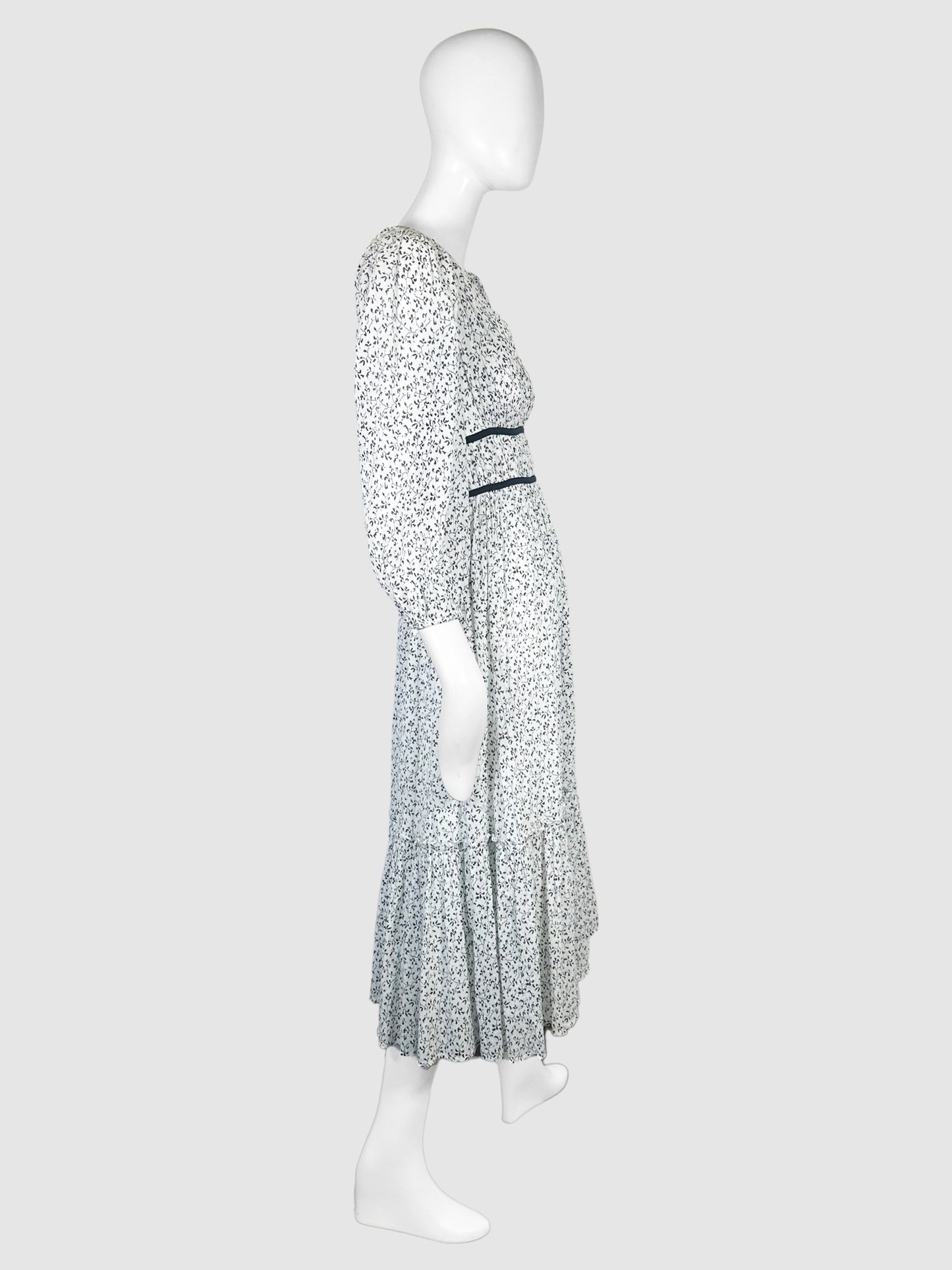V-Neck Midi Dress - Size 0