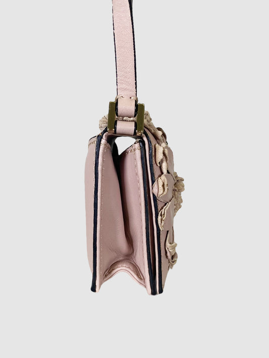 Valentino Leather Floral Mini Crossbody Bag
