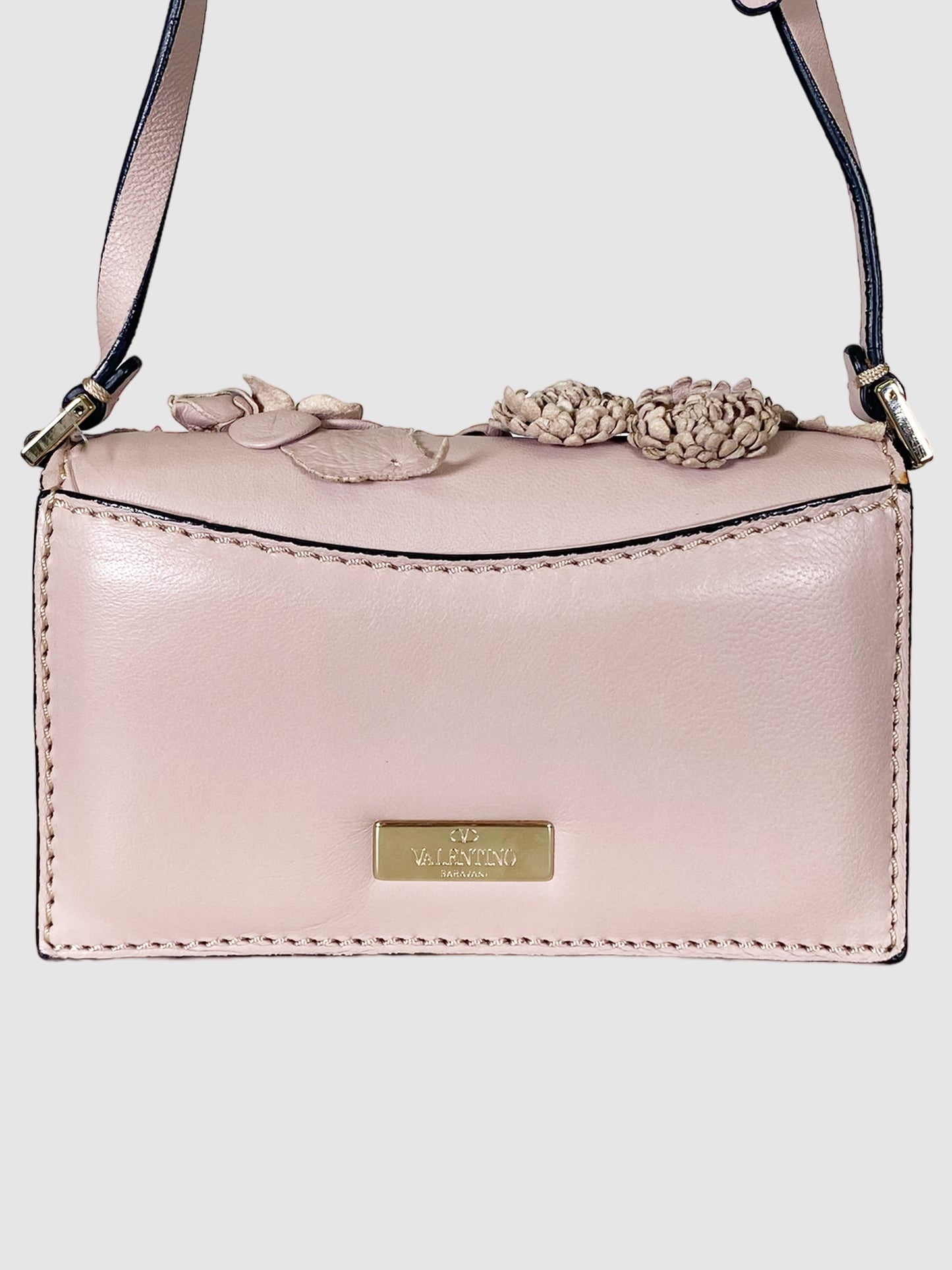 Valentino Leather Floral Mini Crossbody Bag