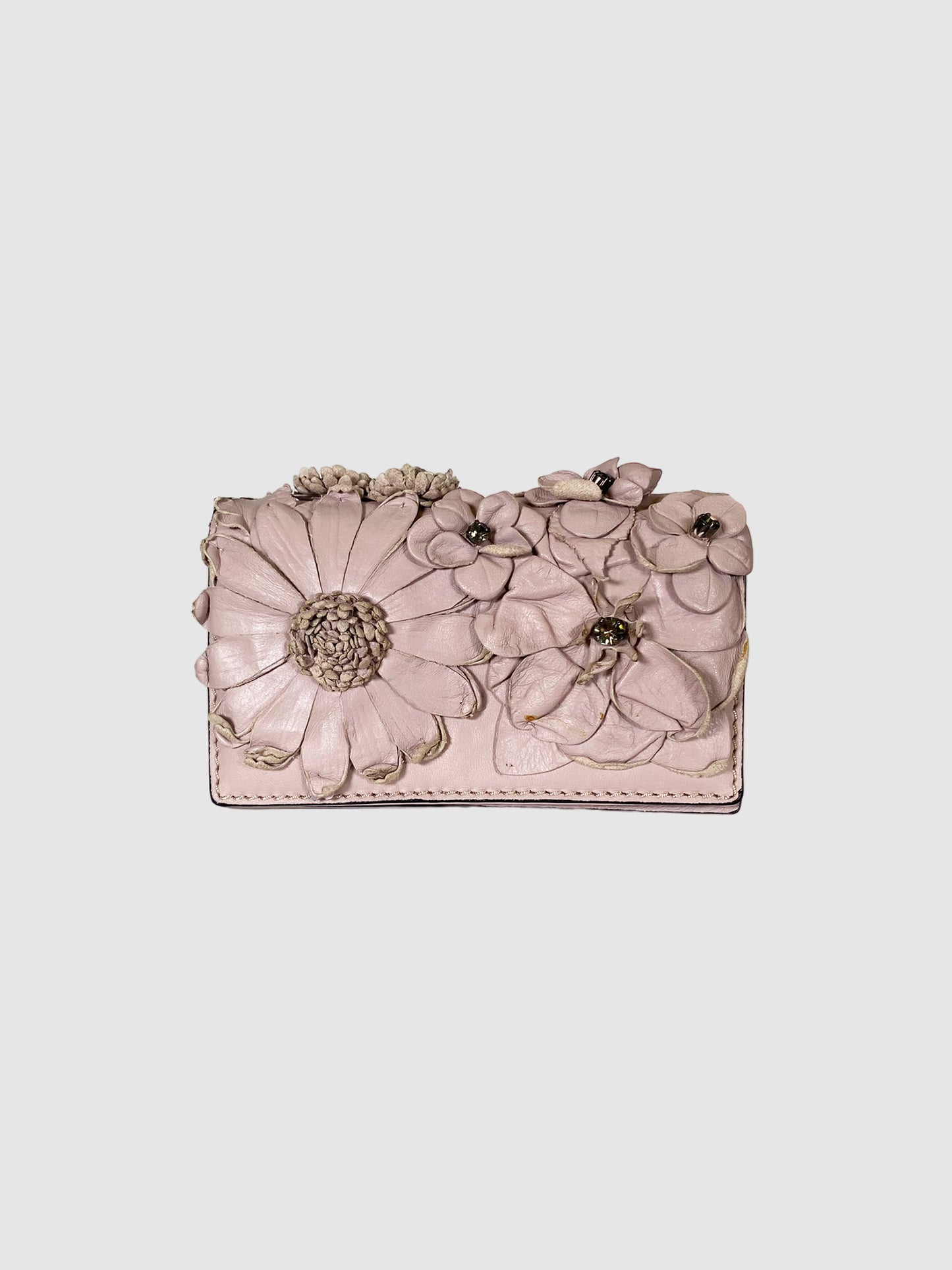 Valentino Leather Floral Mini Crossbody Bag