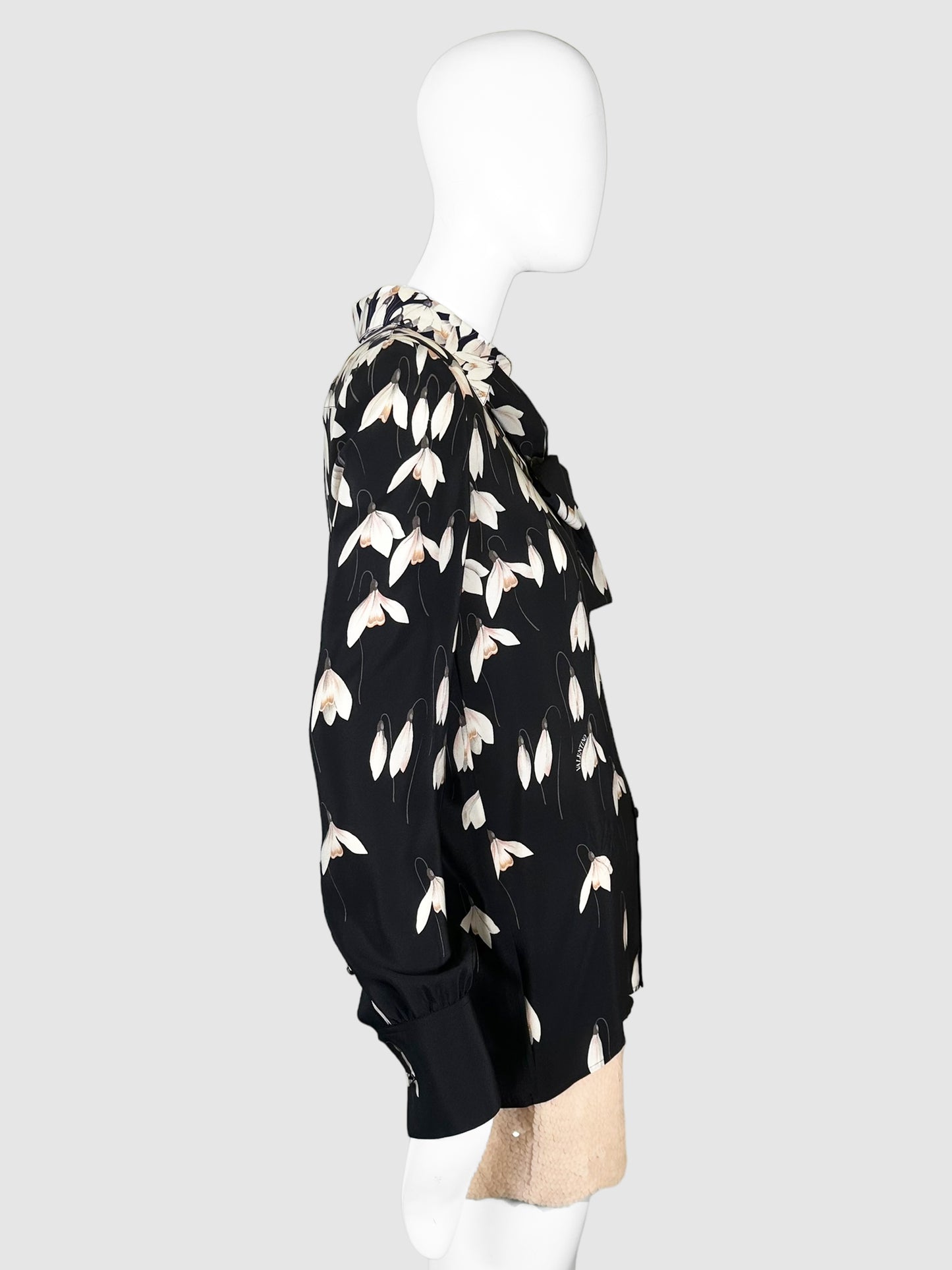 Snowdrop Flower Collared Top - Size 38