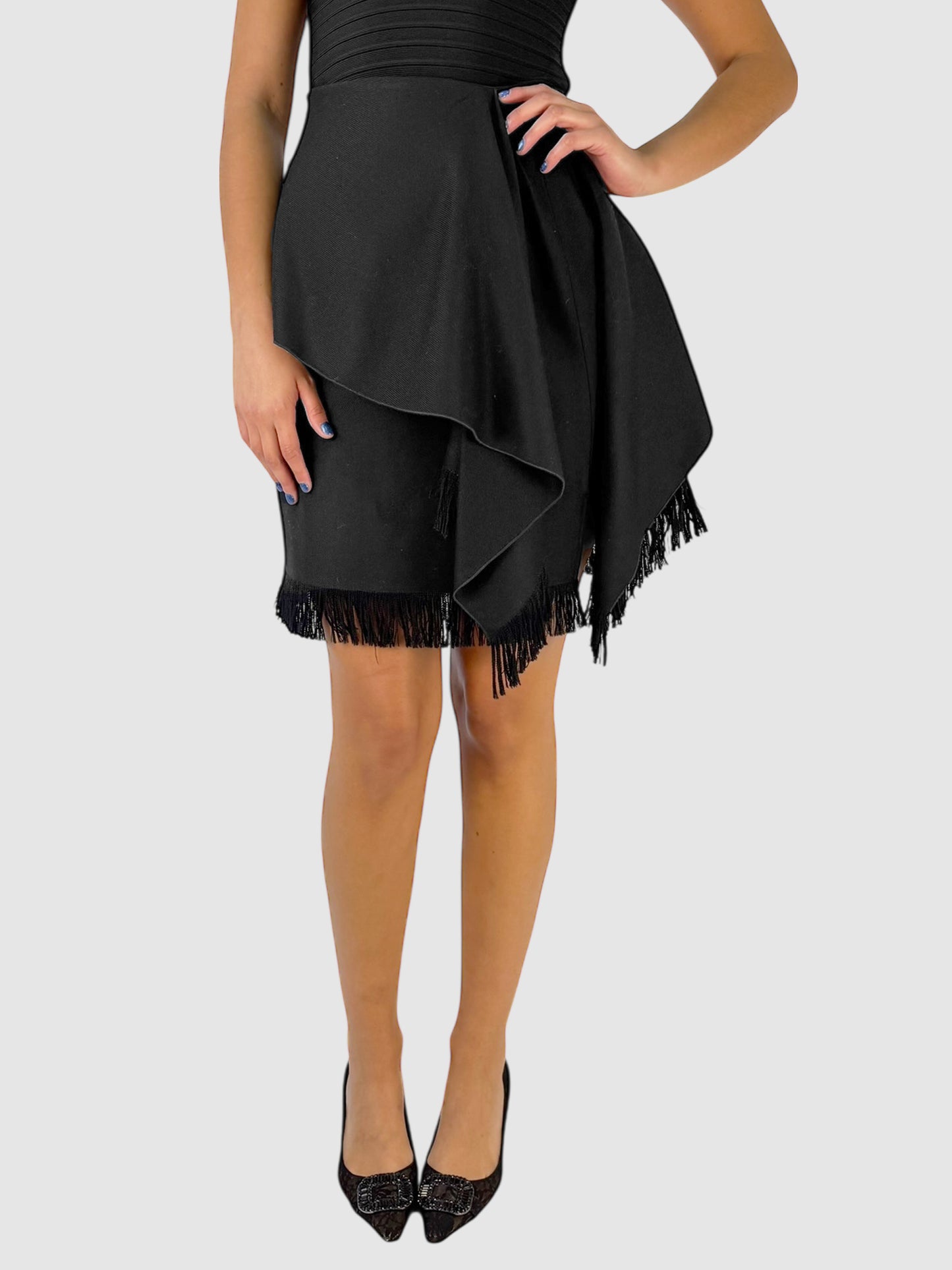 Fringed Mini Skirt