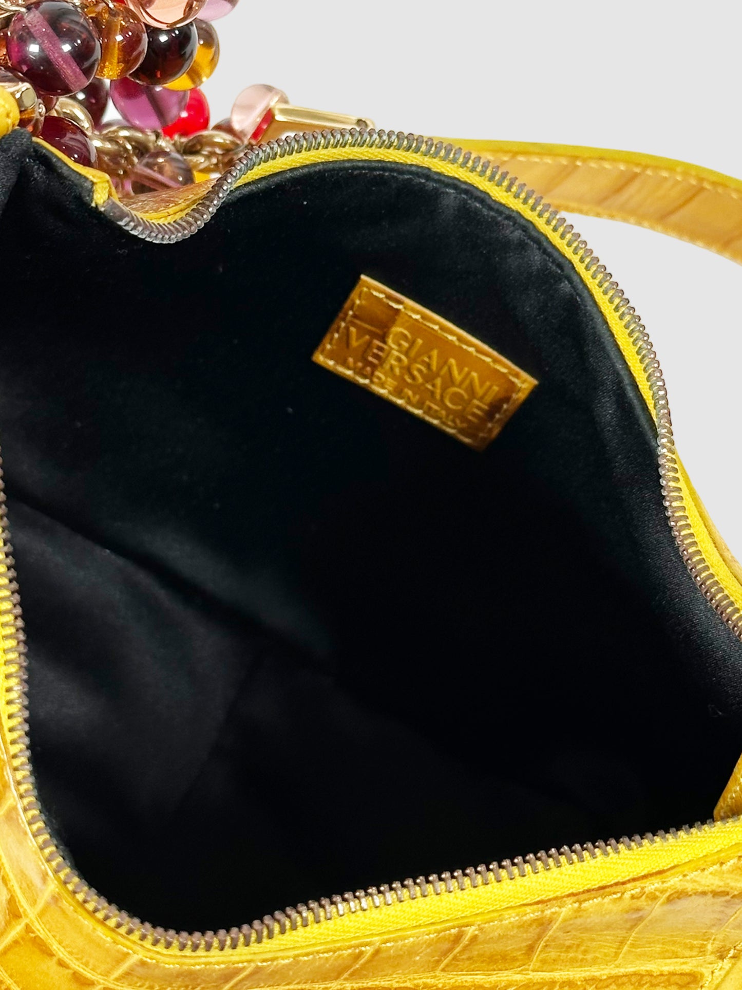 Embossed Leather Mini Shoulder Bag