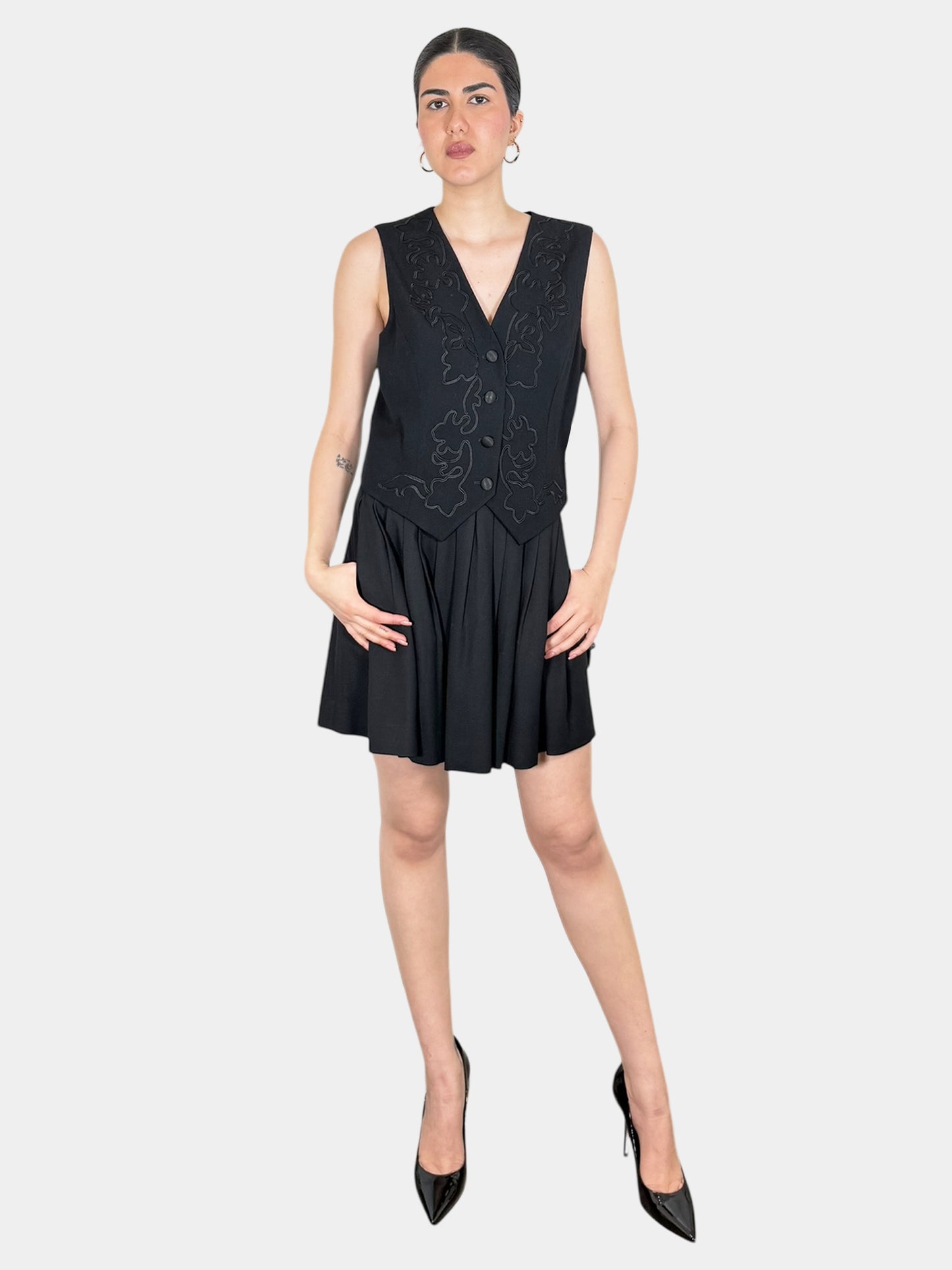Wool Embroidered Vest - Size M