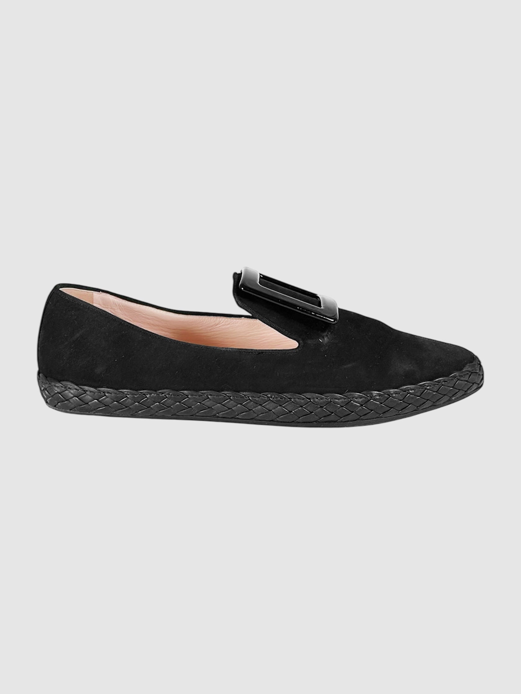 Suede Buckle Loafers
