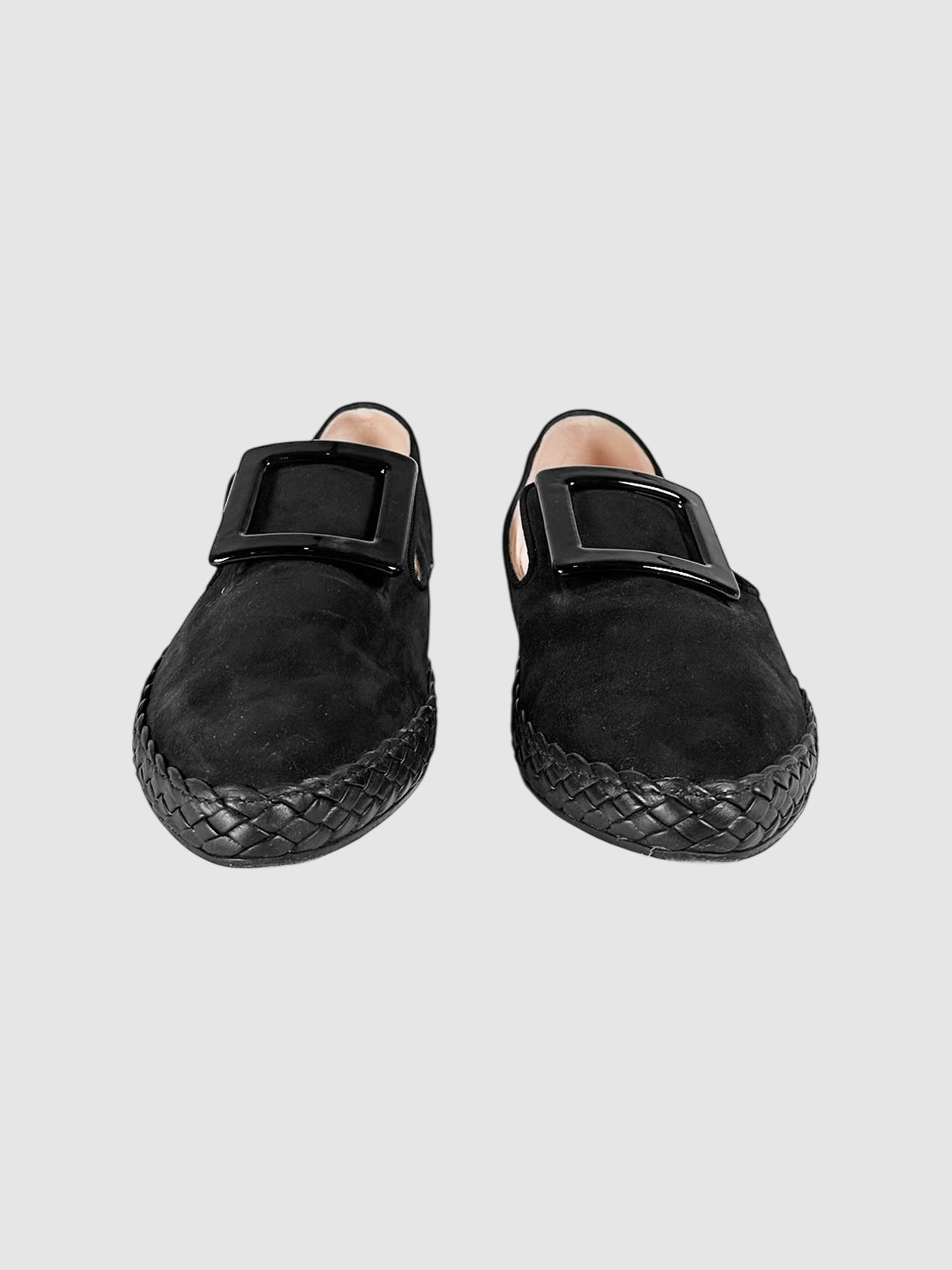 Suede Buckle Loafers
