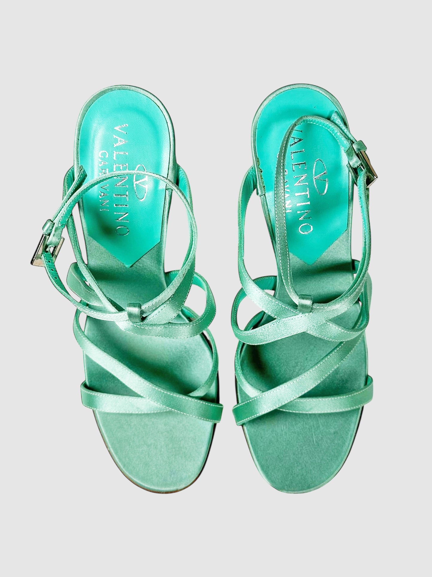 Satin Strappy Pumps